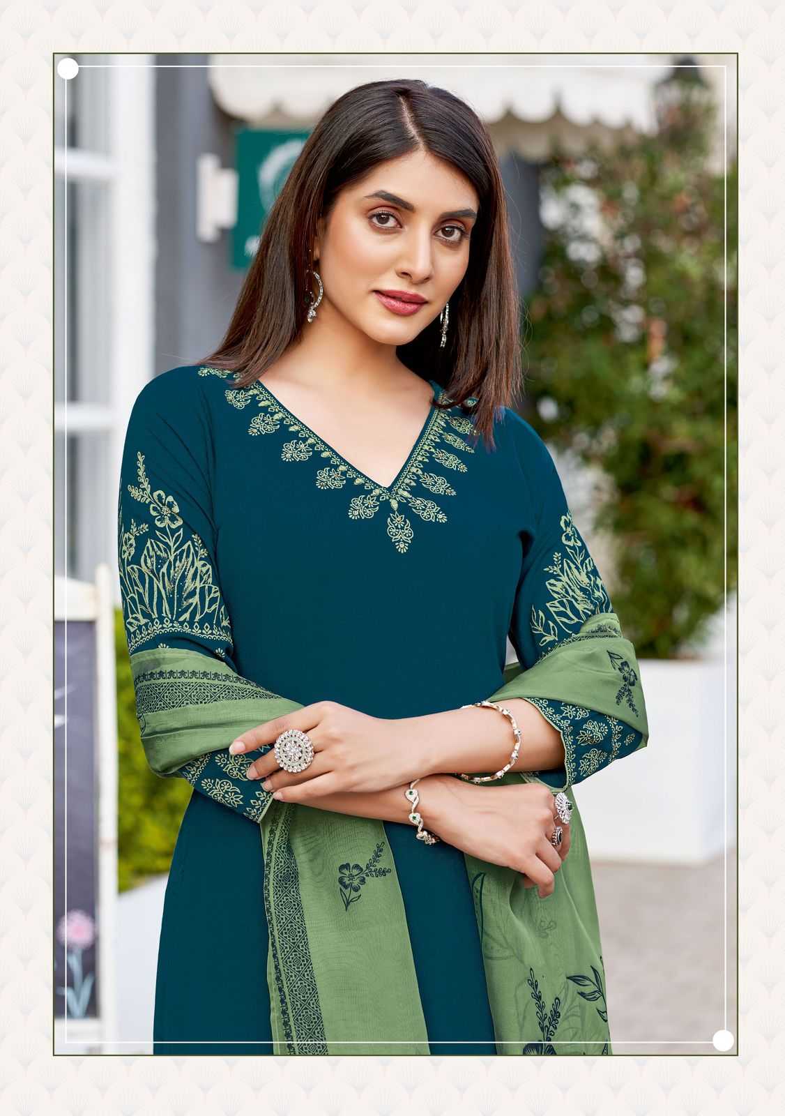 Ynf Pure Rayon KESH443 KADLEE-Kamyaa Setwise Collections Wholesale Dresses & Suits Catalogs Manufacturer