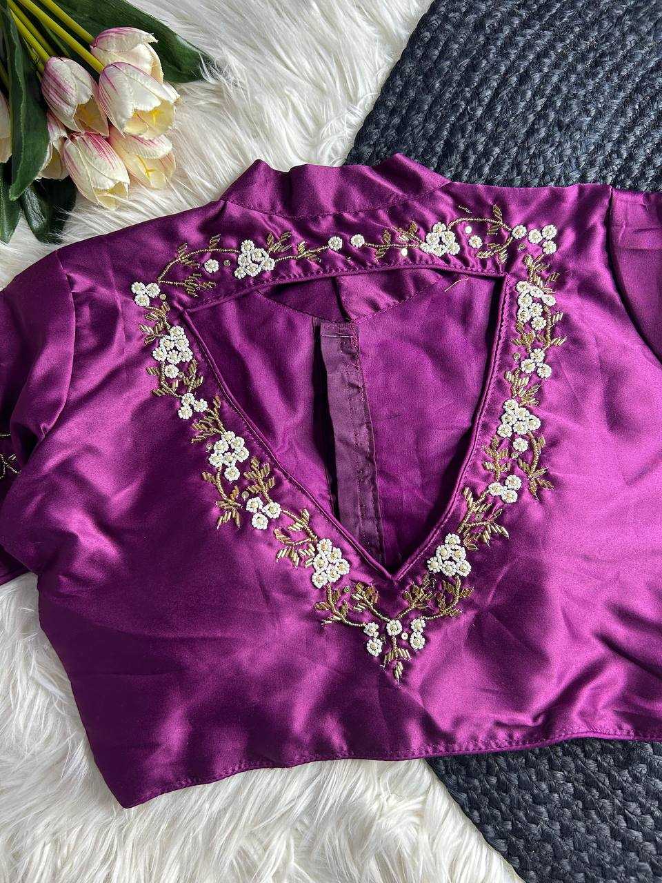 Ynf Pure Silk KESH116 WMF07 Readymade Blouses Wholesale V-Neck Blouses Designer Blouse Silk Blouse Manufacturer