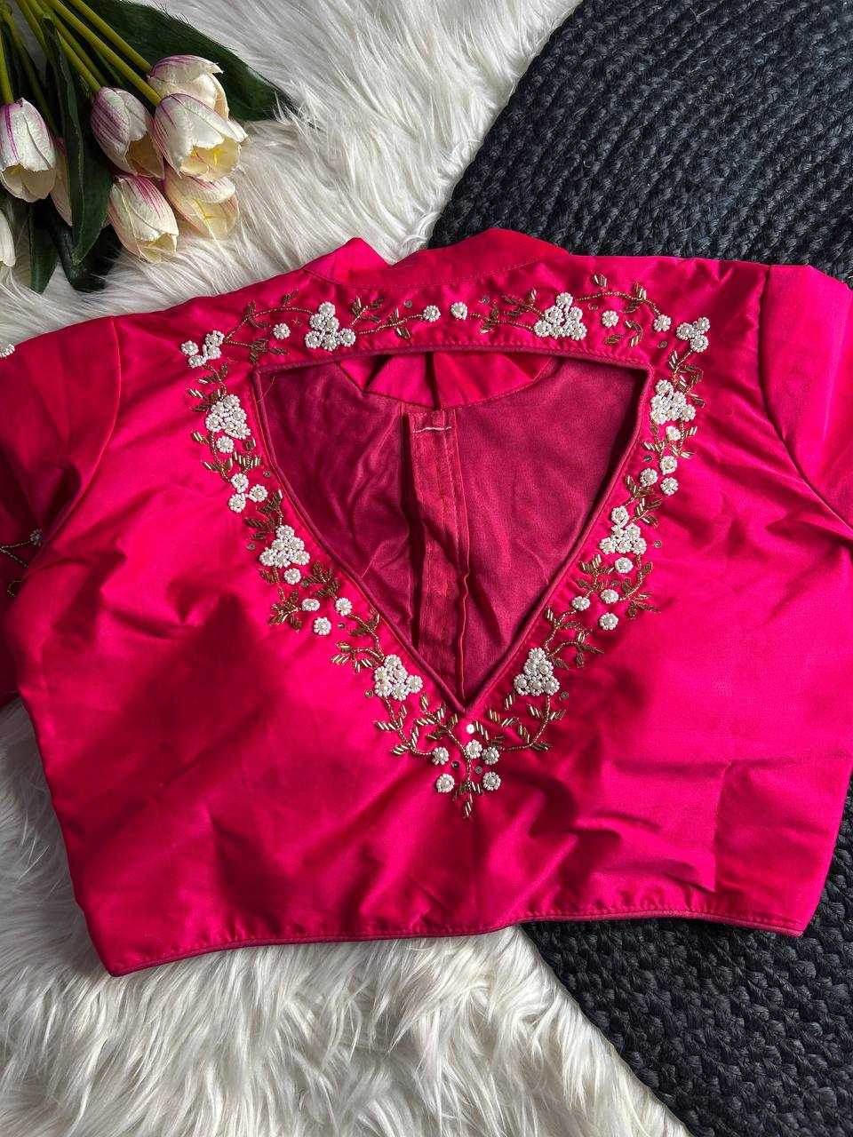 Ynf Pure Silk KESH116 WMF07 Readymade Blouses Wholesale V-Neck Blouses Designer Blouse Silk Blouse Manufacturer