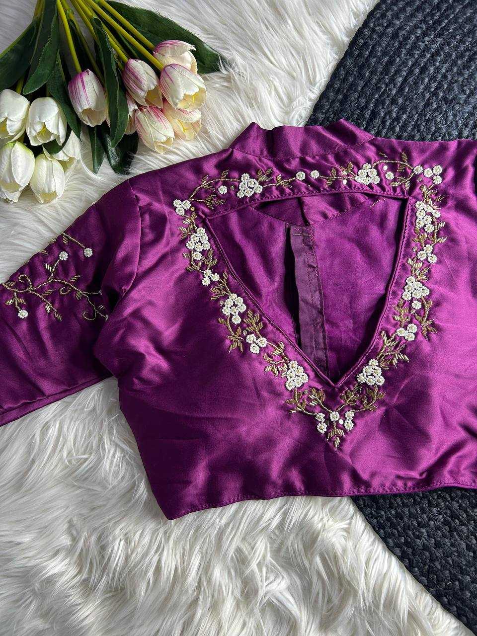 Ynf Pure Silk KESH116 WMF07 Readymade Blouses Wholesale V-Neck Blouses Designer Blouse Silk Blouse Manufacturer