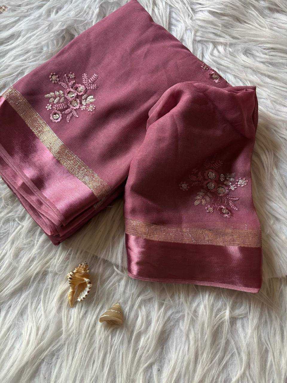 Ynf Pure Viscos RIN124 Viscose Flower Butta Sarees Wedding Collections Festive Collections Wholesale Georgette Sarees Viscose Saree Festive Sarees Manufacturer