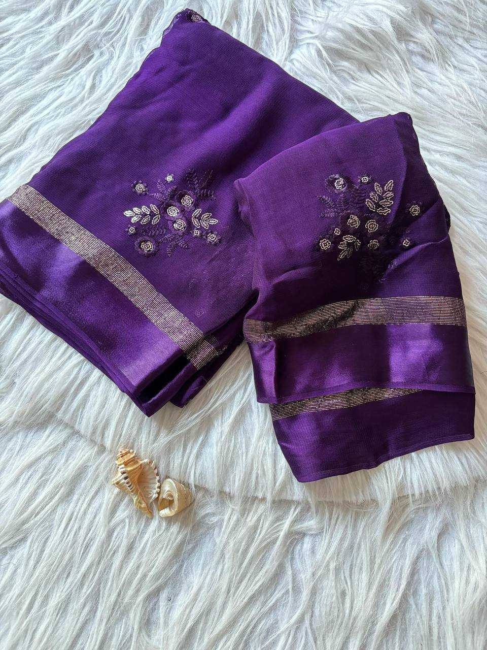 Ynf Pure Viscos RIN124 Viscose Flower Butta Sarees Wedding Collections Festive Collections Wholesale Georgette Sarees Viscose Saree Festive Sarees Manufacturer