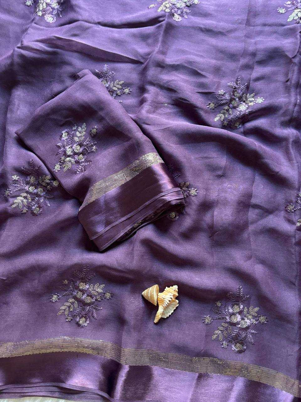 Ynf Pure Viscos RIN124 Viscose Flower Butta Sarees Wedding Collections Festive Collections Wholesale Georgette Sarees Viscose Saree Festive Sarees Manufacturer