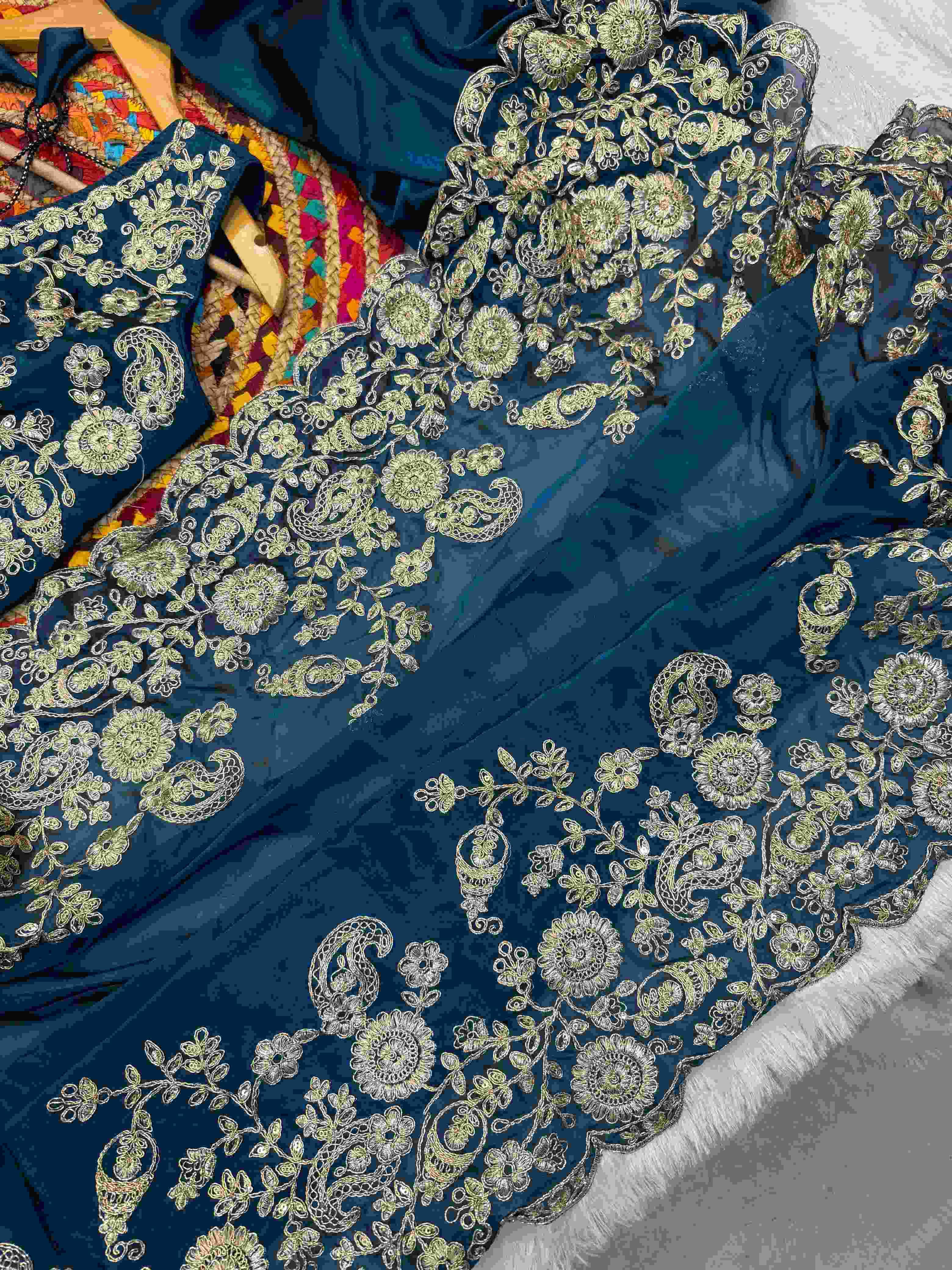 Ynf Rangoli Silk RIN164 RRS05 Sarees Wedding Collections Bollywood Collections Wholesale Designer Sarees Embroidered Sarees KUSHA KAPILA Manufacturer