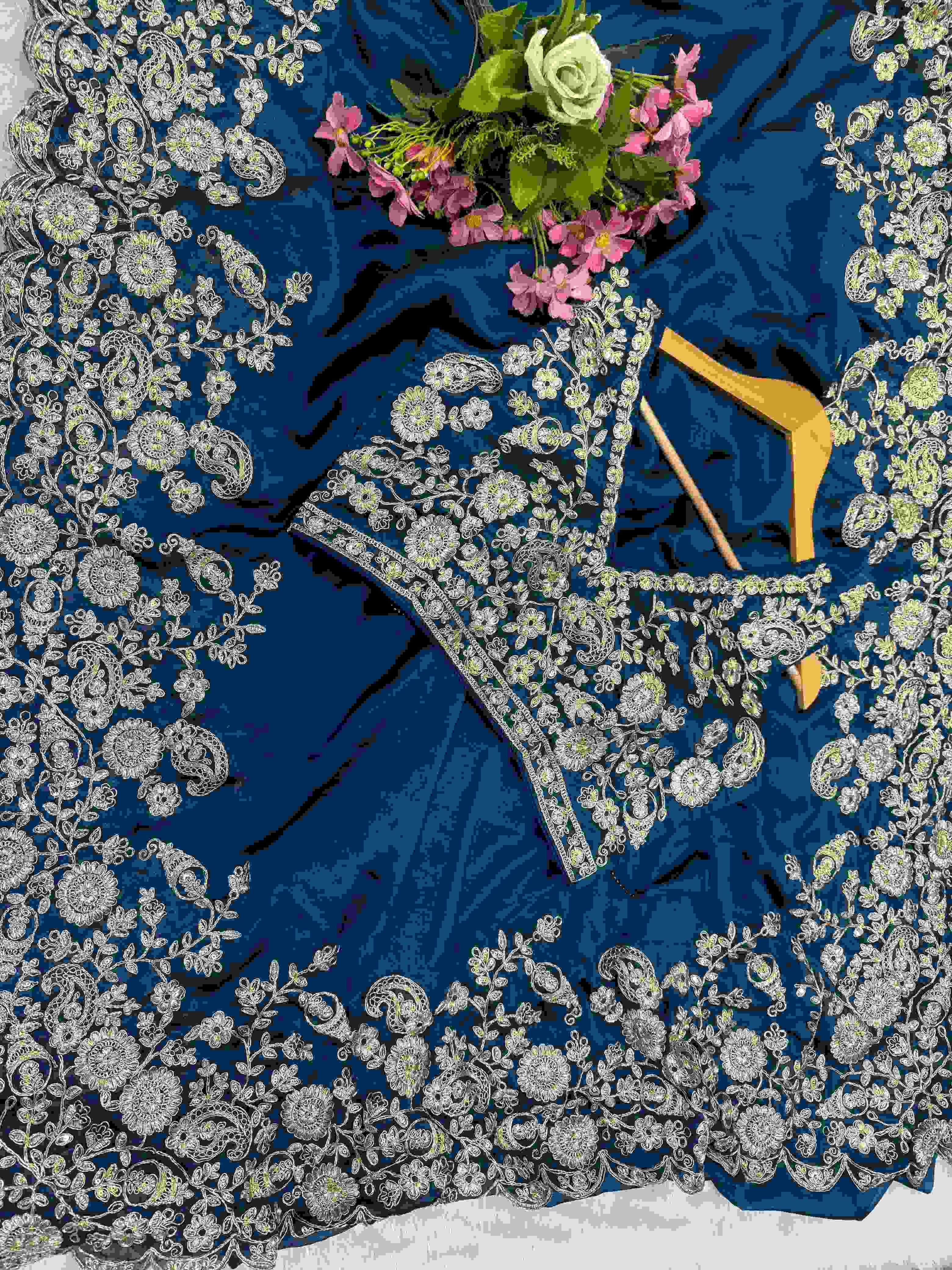 Ynf Rangoli Silk RIN164 RRS05 Sarees Wedding Collections Bollywood Collections Wholesale Designer Sarees Embroidered Sarees KUSHA KAPILA Manufacturer