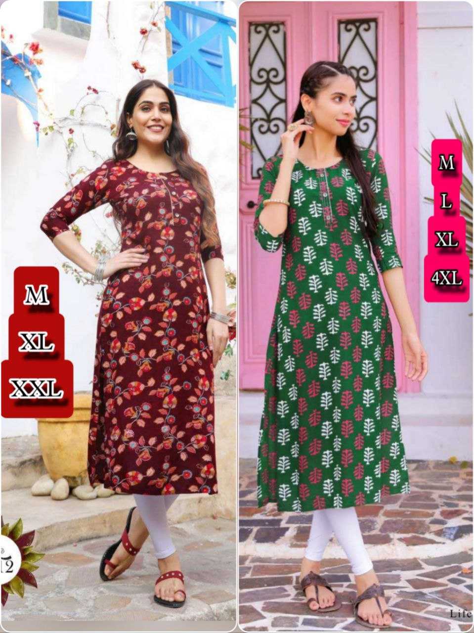 Ynf Rayon KESH354 GRM110 Kurti Wholesale Printed Kurtis Rayon Kurtis Straight Kurtis Manufacturer