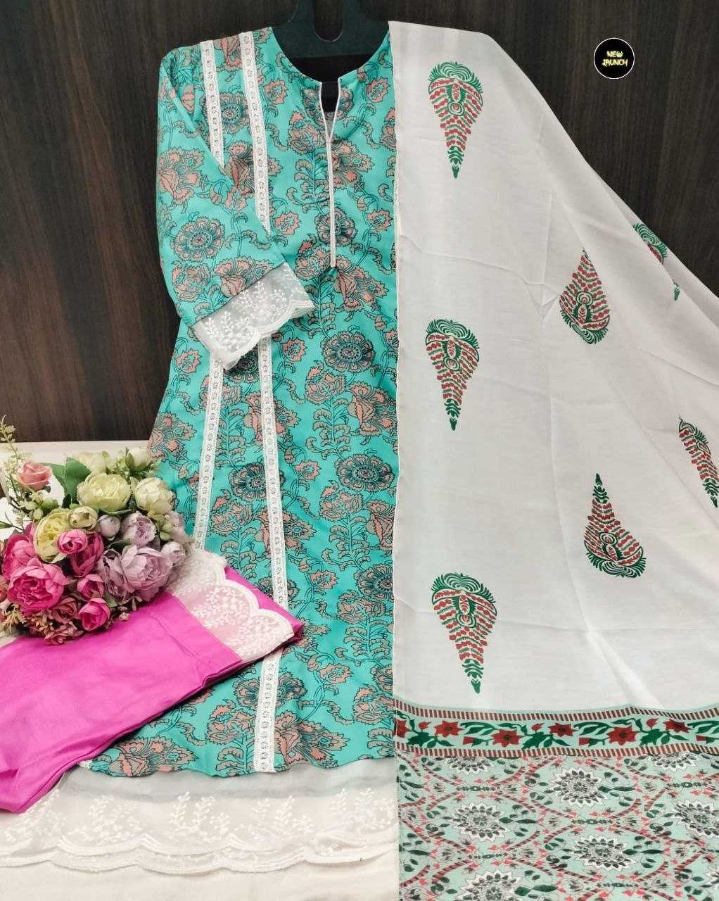 Ynf Rayon KESH354 GRM40 Suits & Dresses Wholesale Printed Suits Ladies Silk Suit A-Line Suits Manufacturer