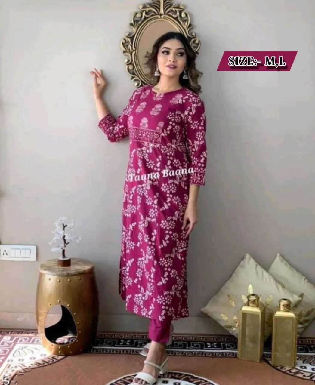 Ynf Rayon KESH354 GRM55 Kurti Wholesale Rayon Kurtis Chikan Kurti Kurti With Pants Manufacturer