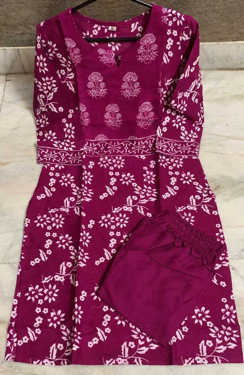 Ynf Rayon KESH354 GRM55 Kurti Wholesale Rayon Kurtis Chikan Kurti Kurti With Pants Manufacturer