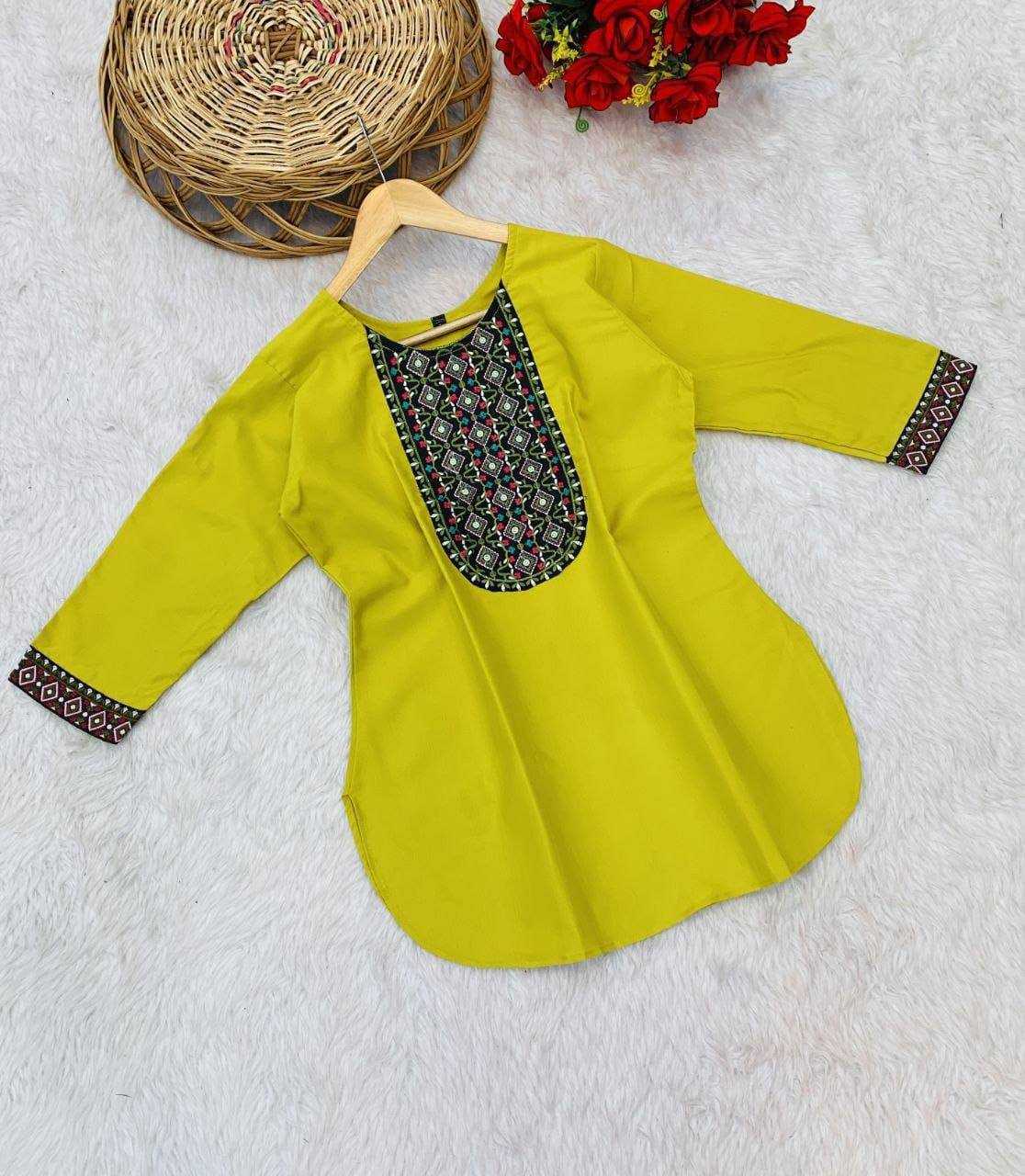 Ynf Rayon KESH358 SHE05 Kurti Diwali Collections Festive Collections Wholesale Casual Kurtis Rayon Kurtis Embroidered Kurtis Manufacturer