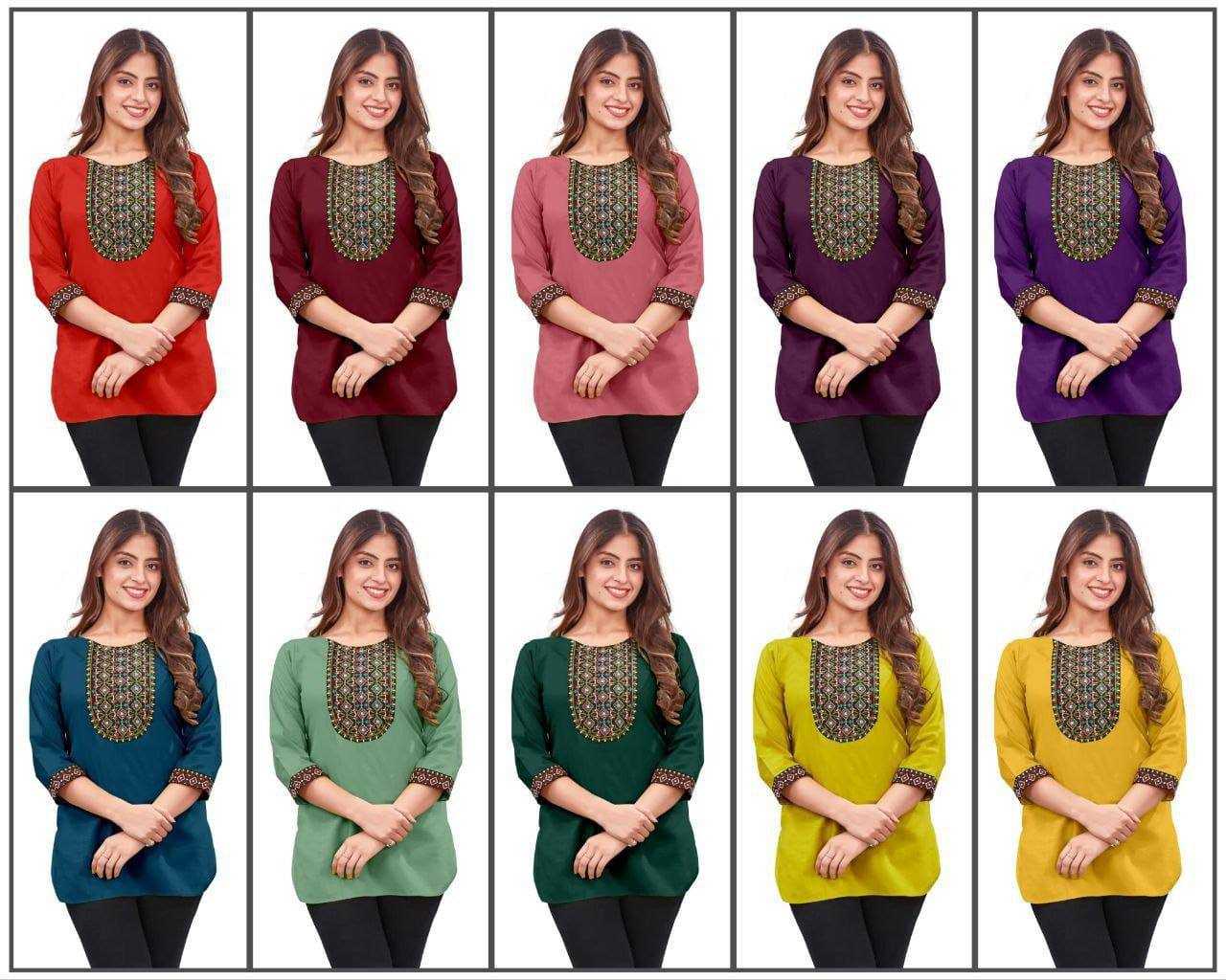 Ynf Rayon KESH358 SHE05 Kurti Diwali Collections Festive Collections Wholesale Casual Kurtis Rayon Kurtis Embroidered Kurtis Manufacturer