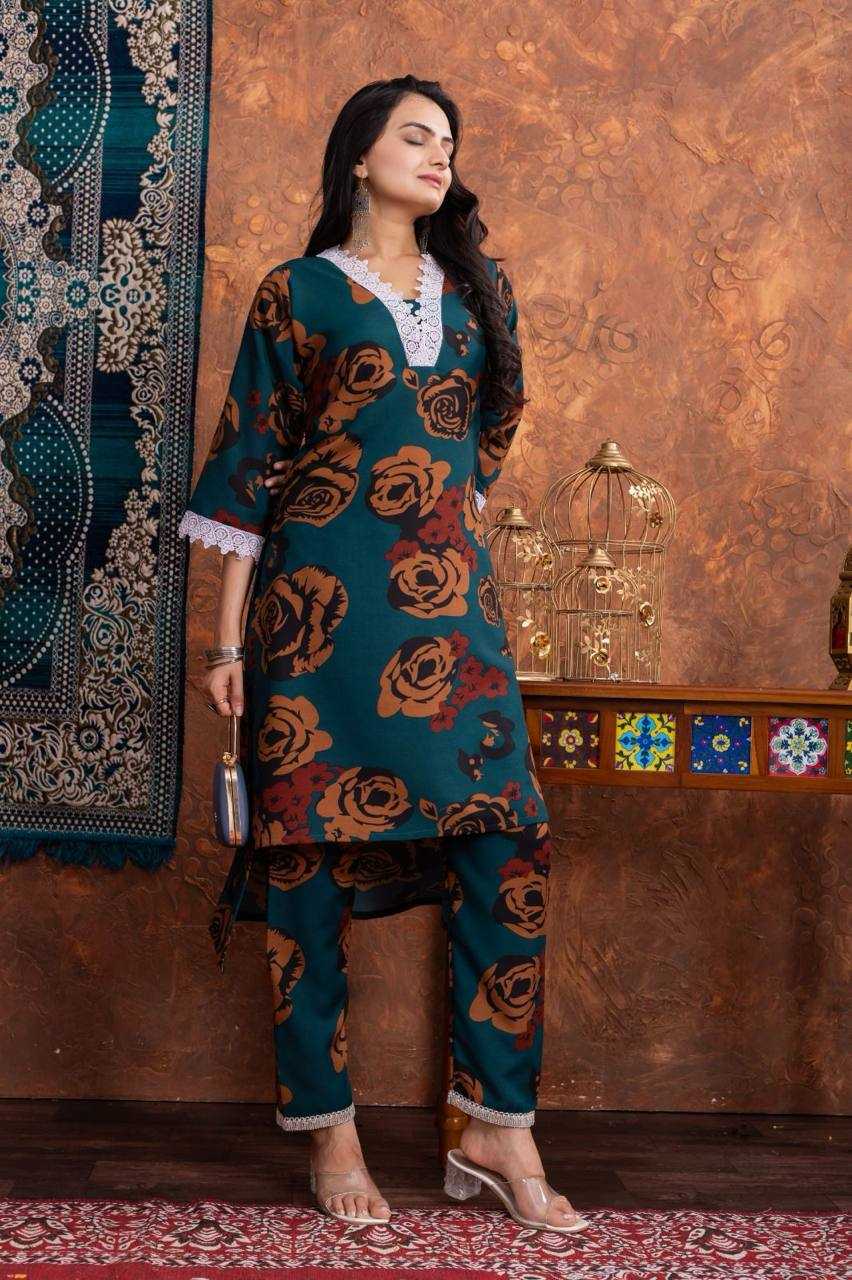 Ynf Rayon KESH468 005 Kurti Diwali Collections Wedding Collections Wholesale Cotton Kurtis Rayon Kurtis V-Neck Kurtis Manufacturer