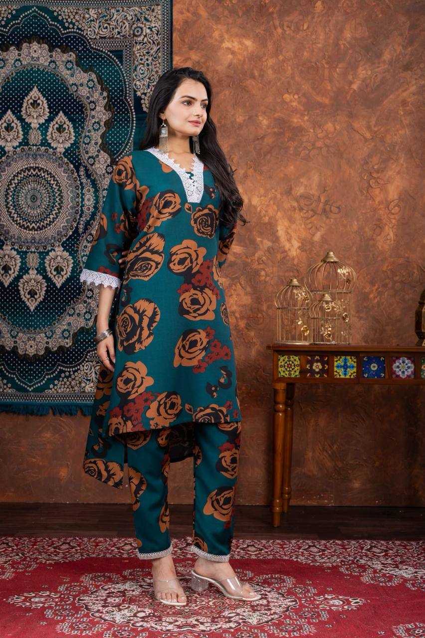 Ynf Rayon KESH468 005 Kurti Diwali Collections Wedding Collections Wholesale Cotton Kurtis Rayon Kurtis V-Neck Kurtis Manufacturer