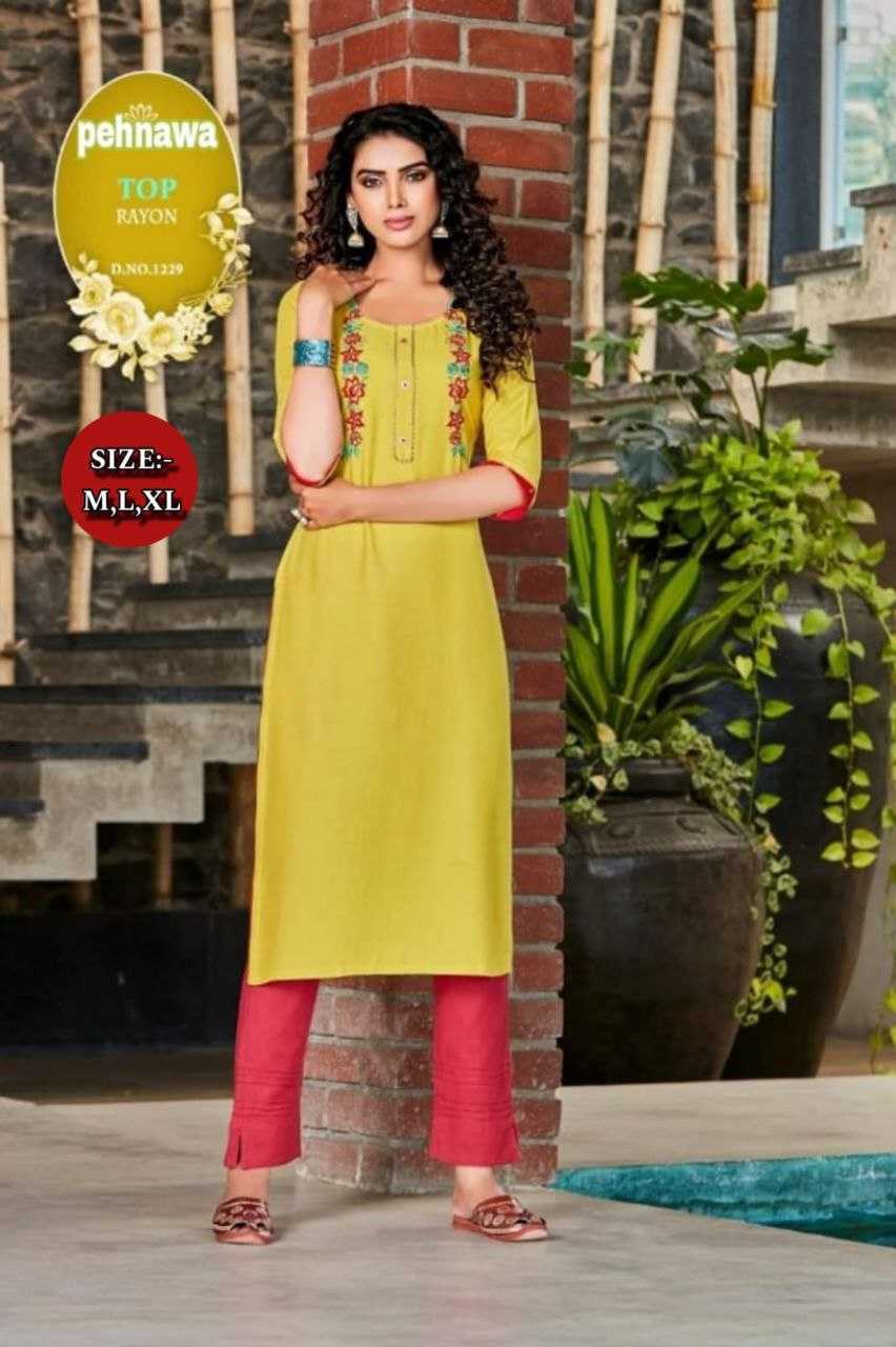 Ynf Reyon Cotton KESH354 GMR14 Kurti Wholesale Casual Kurtis Workwear Kurtis Embroidered Kurtis Manufacturer