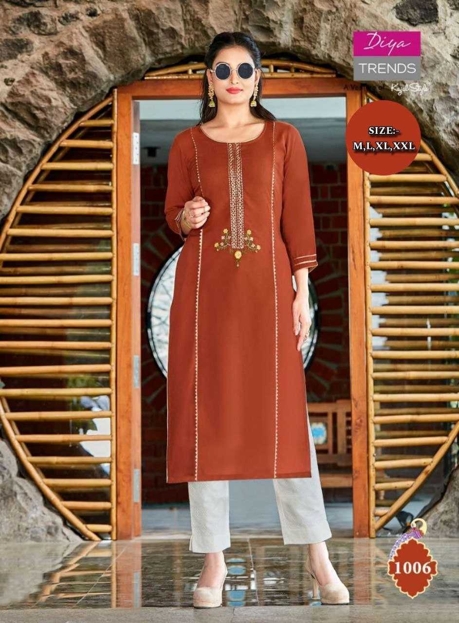 Ynf Reyon Cotton KESH354 GMR14 Kurti Wholesale Casual Kurtis Workwear Kurtis Embroidered Kurtis Manufacturer