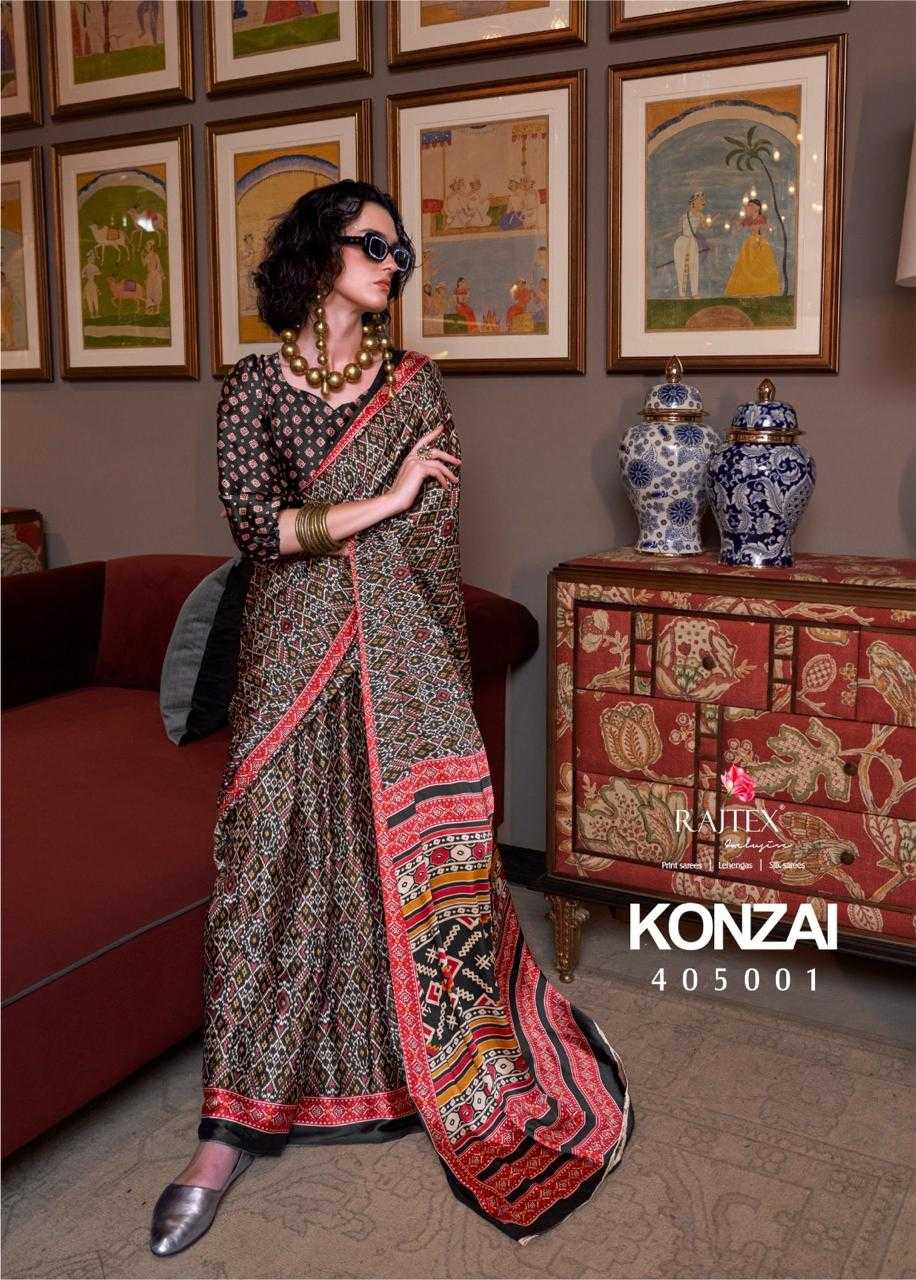 Ynf Satin KESH113 Konzai Sarees Wholesale Printed Sarees Crape Satin Sarees Satin Sarees Manufacturer