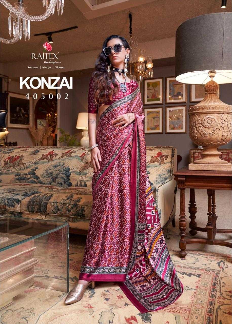 Ynf Satin KESH113 Konzai Sarees Wholesale Printed Sarees Crape Satin Sarees Satin Sarees Manufacturer