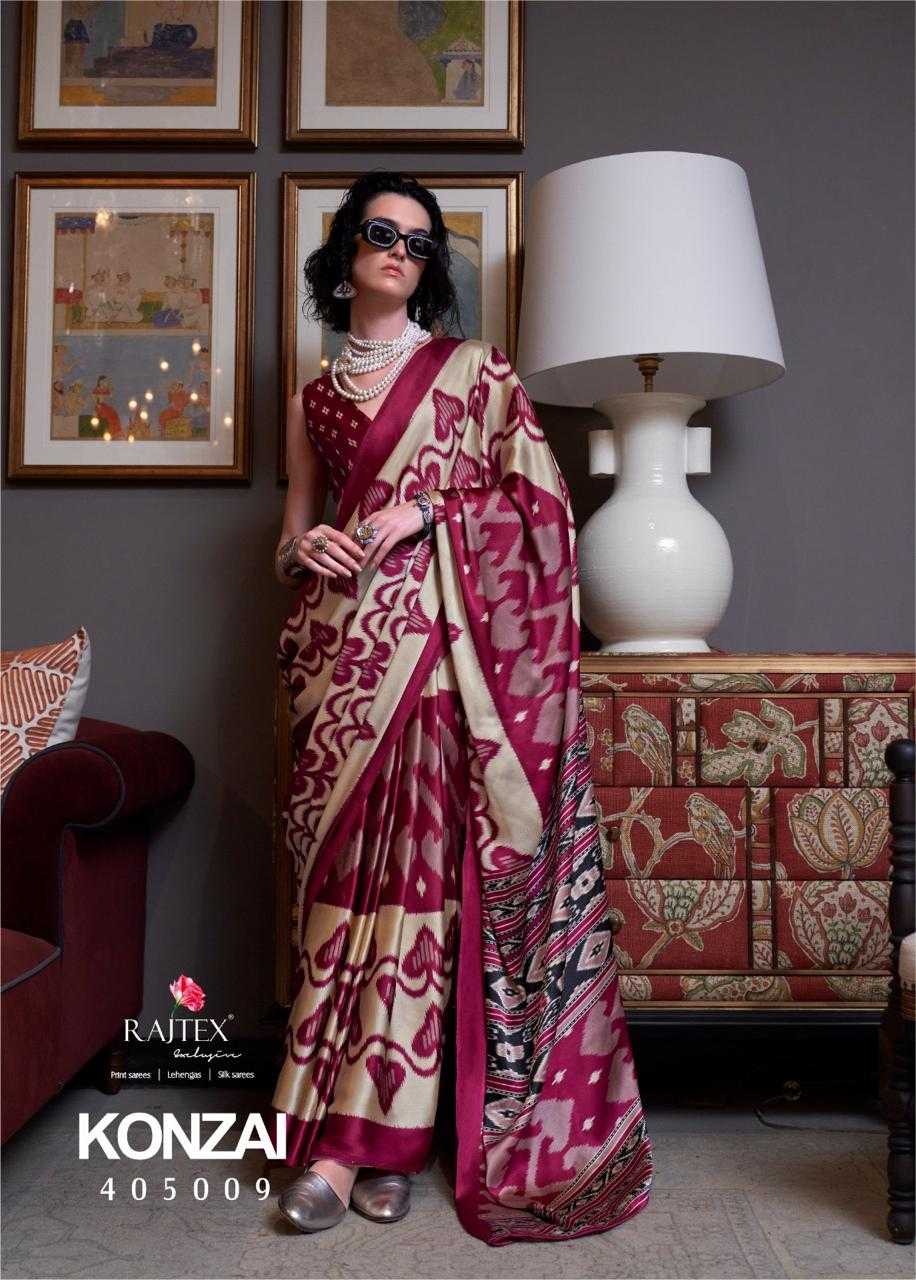 Ynf Satin KESH113 Konzai Sarees Wholesale Printed Sarees Crape Satin Sarees Satin Sarees Manufacturer