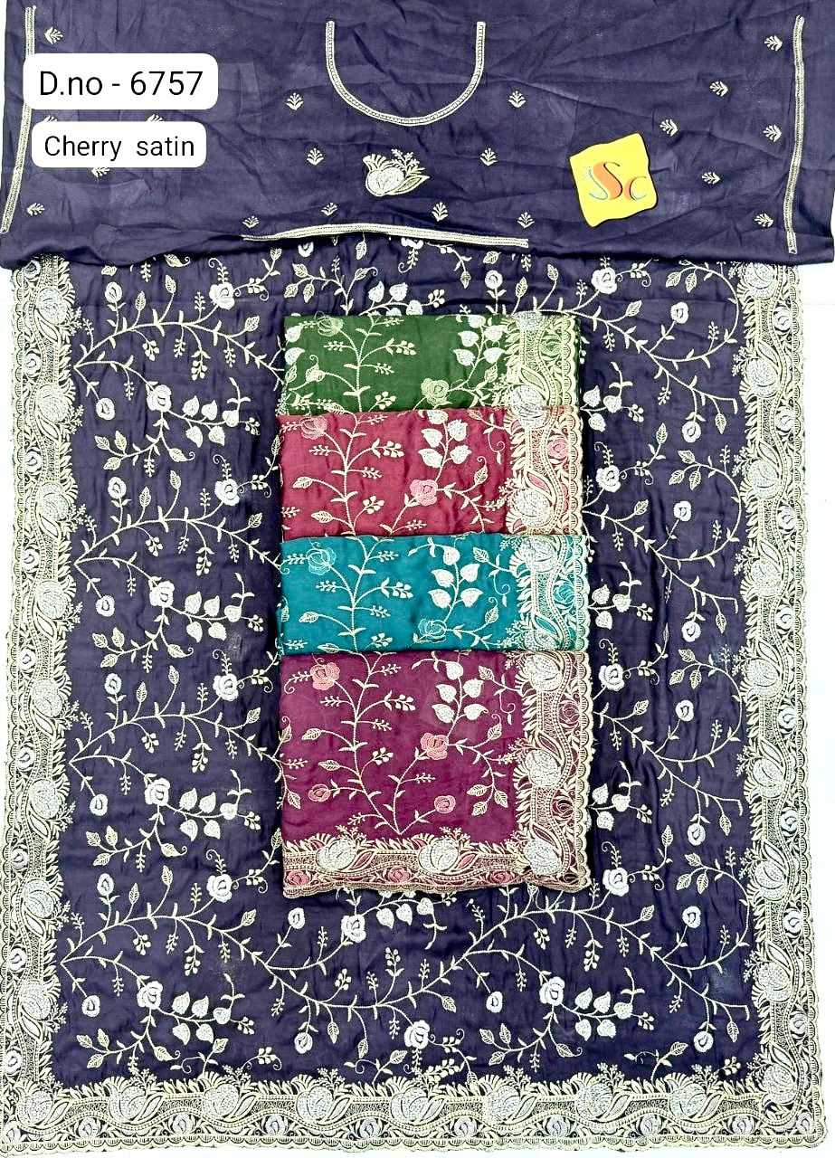 Ynf Satin KESH114 6757 Sarees Wholesale Embroidered Sarees Cutwork Saree Heavy Sarees Manufacturer