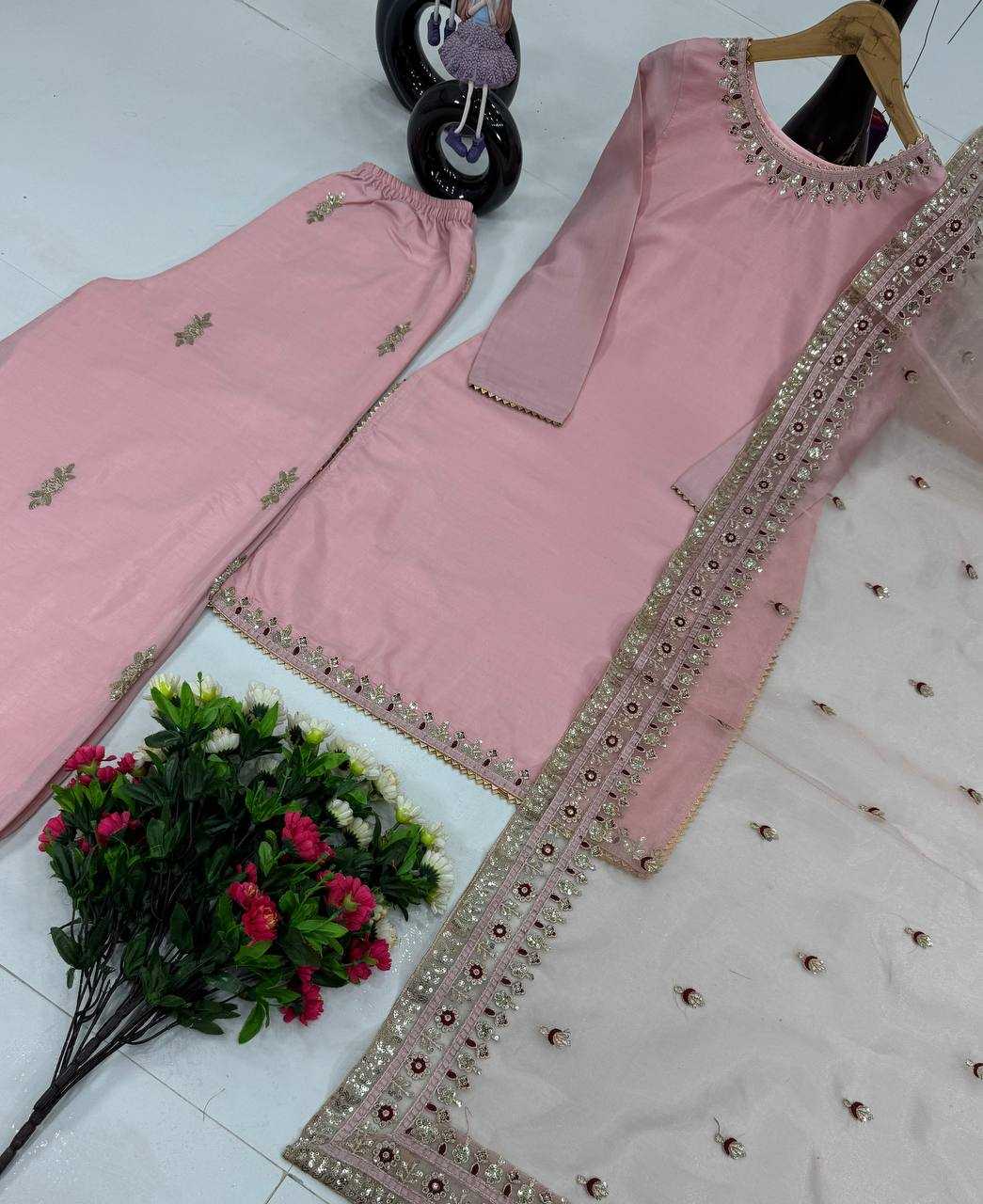 Ynf Satin KESH208 199 Suits & Dresses Wedding Collections Festive Collections Wholesale Ladies Suits Embroidery Suits Palazzo Suit Manufacturer