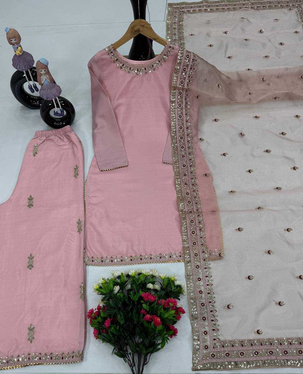 Ynf Satin KESH208 199 Suits & Dresses Wedding Collections Festive Collections Wholesale Ladies Suits Embroidery Suits Palazzo Suit Manufacturer