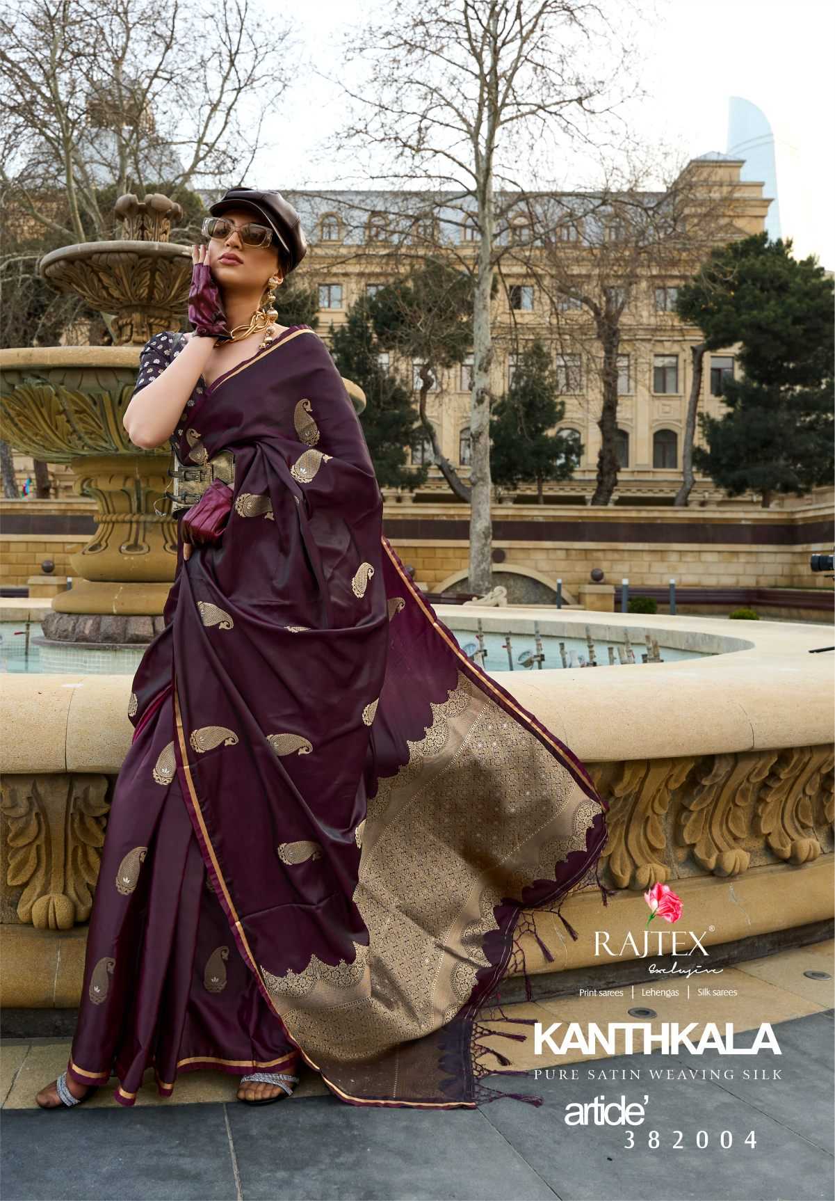 Ynf Satin Silk KESH113 Kanthkala Silk Sarees Wholesale Brocade Sarees Handloom Sarees Designer Silk Sarees Manufacturer