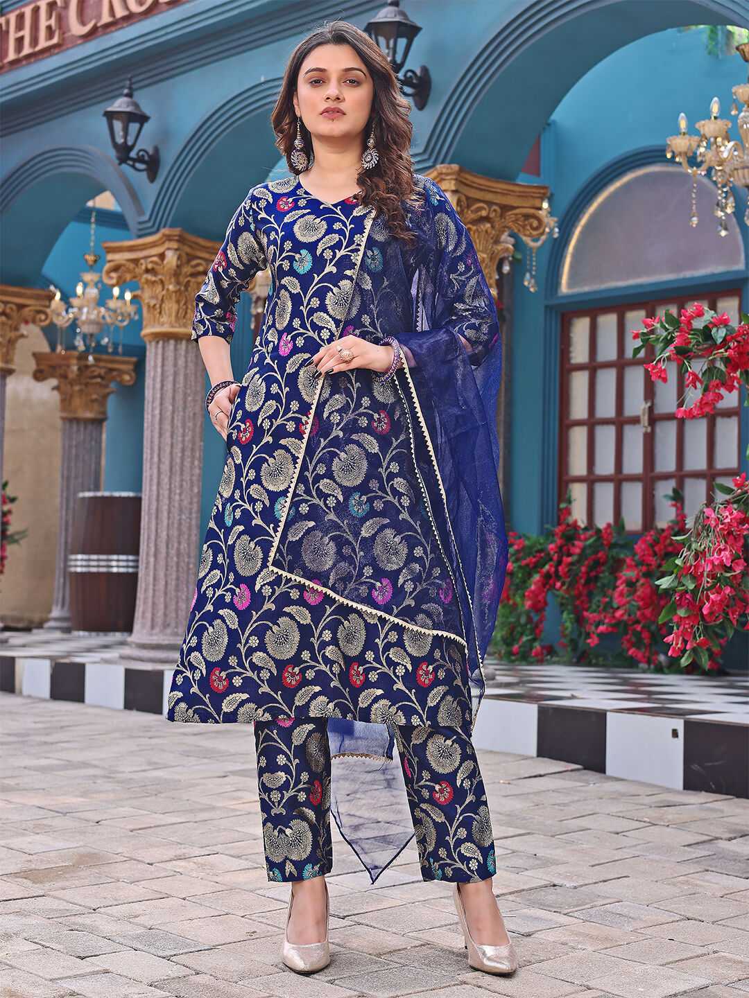 Ynf Silk KESH334 ROOPA Suits & Dresses Wedding Collections Festive Collections Wholesale Designer Suits Silk Suits Long Kurti Suits Manufacturer