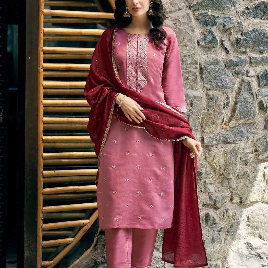 Ynf Silk KESH354 FIZA VOL.1 Suits & Dresses Wholesale Ladies Suits Embroidery Suits Chanderi Suit Manufacturer