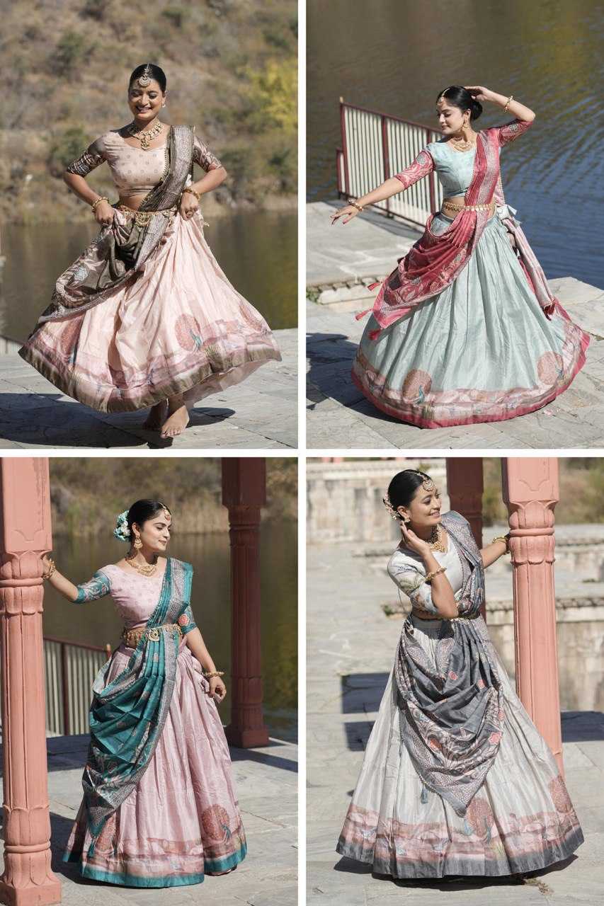 Ynf Silk RIN119 9012 Lehengas Wedding Collections Festive Collections Wholesale Silk Lehenga Printed Lehenga Lehenga With Cancan Manufacturer