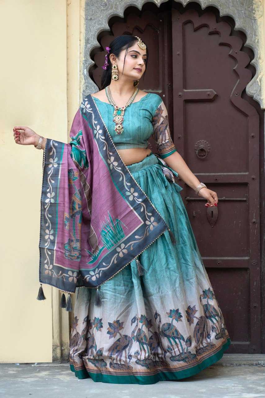 Ynf Silk RIN119 9019RAMA Lehengas Wedding Collections Festive Collections Wholesale Silk Lehenga Printed Lehenga Lehenga With Cancan Manufacturer