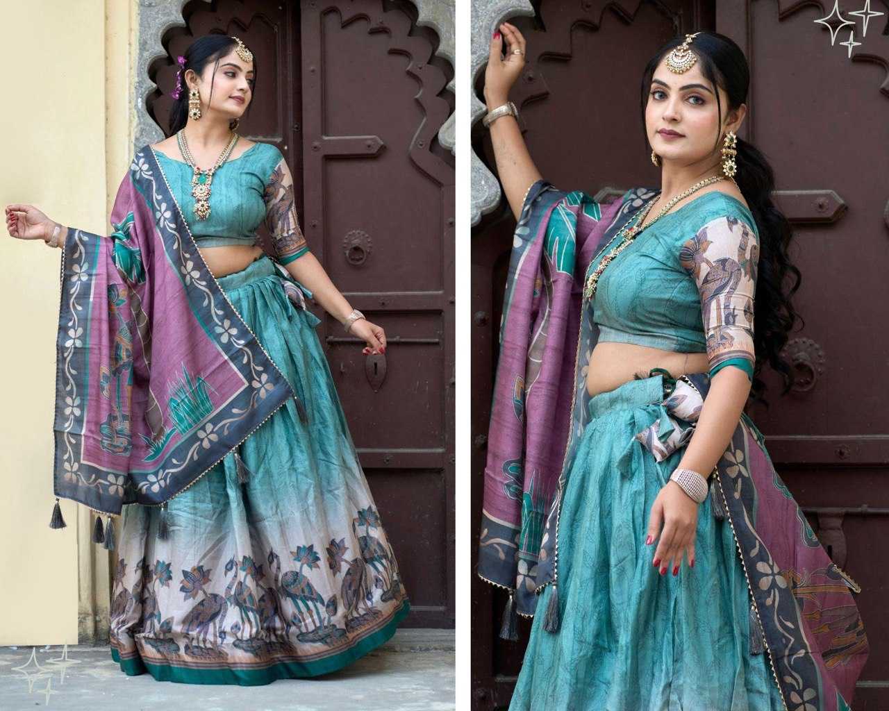 Ynf Silk RIN119 9019RAMA Lehengas Wedding Collections Festive Collections Wholesale Silk Lehenga Printed Lehenga Lehenga With Cancan Manufacturer