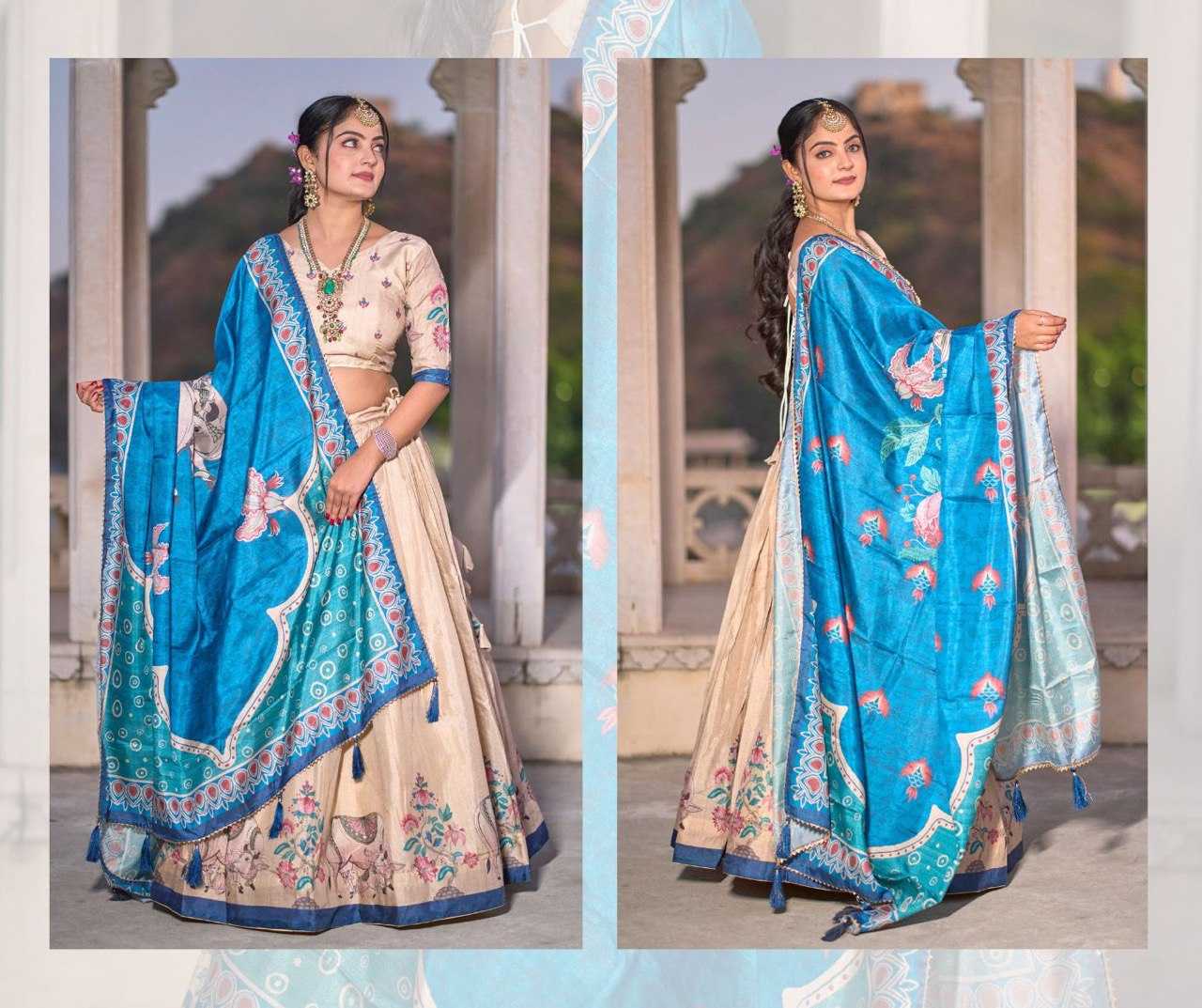 Ynf Silk RIN119 9021 Lehengas Wedding Collections Festive Collections Wholesale Silk Lehenga Printed Lehenga Lehenga With Cancan Manufacturer