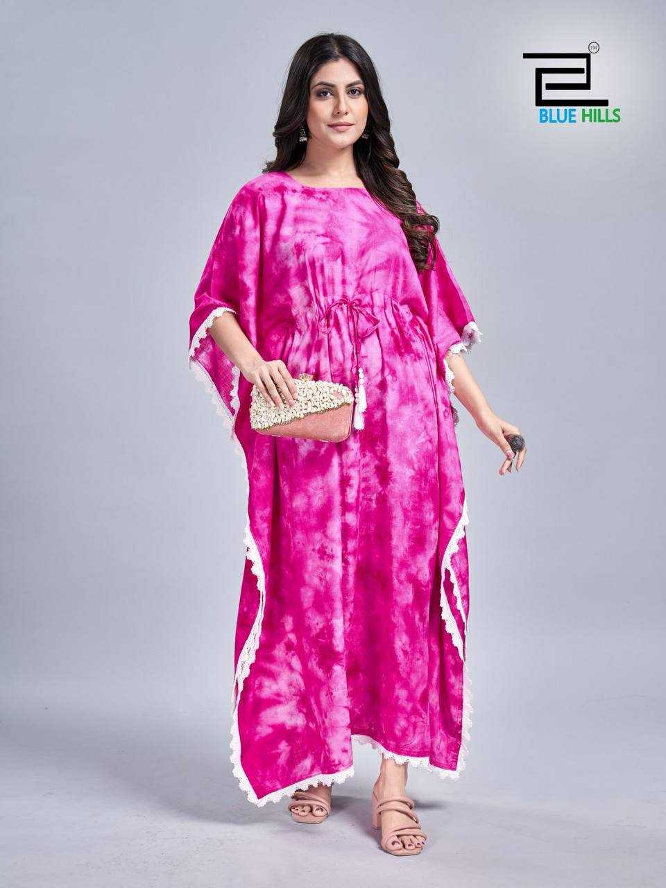 Ynf Slub Reyon RIN125 Kaftan dress vol 1 Suits & Dresses Western Wears Festive Collections Wholesale Casual Dresses Printed Dresses Kaftan Dresses Manufacturer