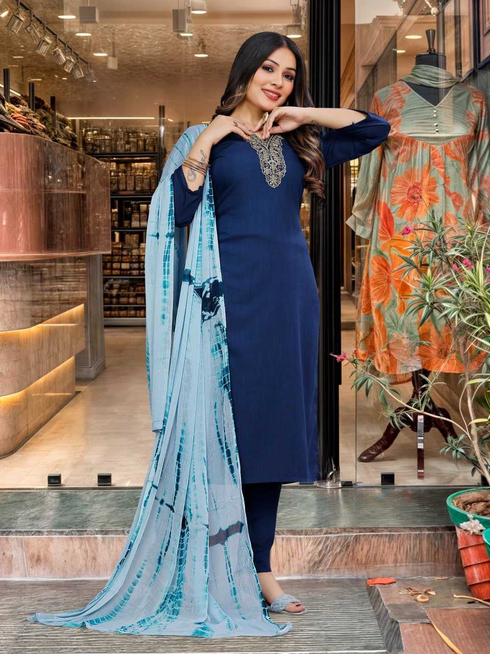 Ynf Slub Silk KESH396 109 Suits & Dresses Kurti Festive Collections Wholesale Ladies Suits Kurti Bottom With Dupatta Embroidered Dresses Manufacturer