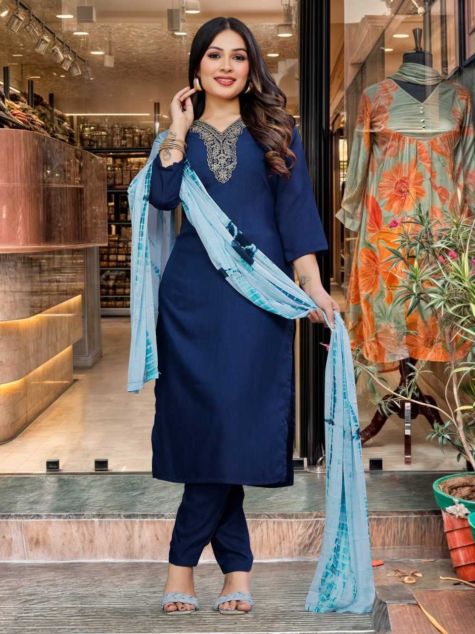 Ynf Slub Silk KESH396 109 Suits & Dresses Kurti Festive Collections Wholesale Ladies Suits Kurti Bottom With Dupatta Embroidered Dresses Manufacturer