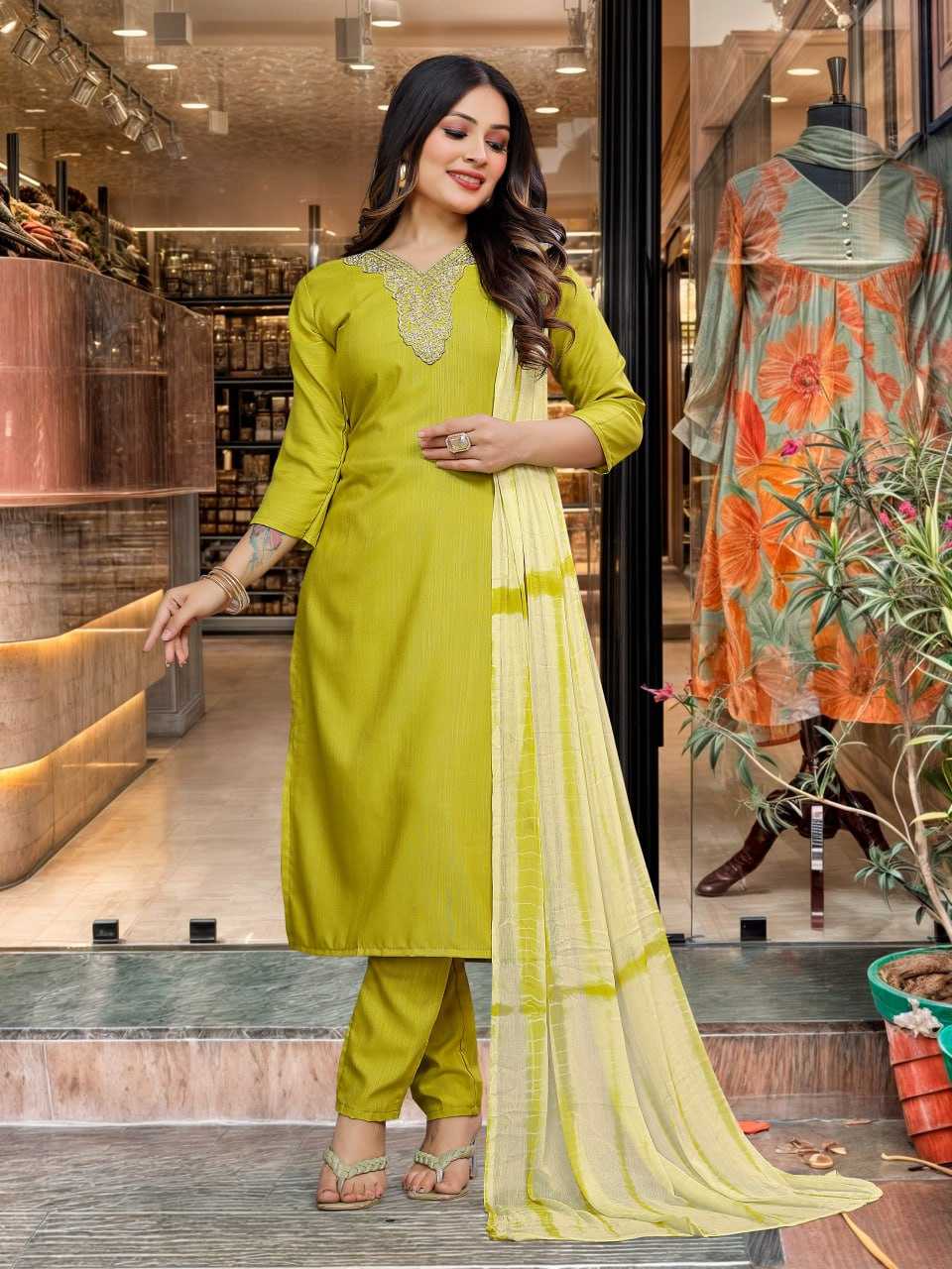 Ynf Slub Silk KESH396 109 Suits & Dresses Kurti Festive Collections Wholesale Ladies Suits Kurti Bottom With Dupatta Embroidered Dresses Manufacturer