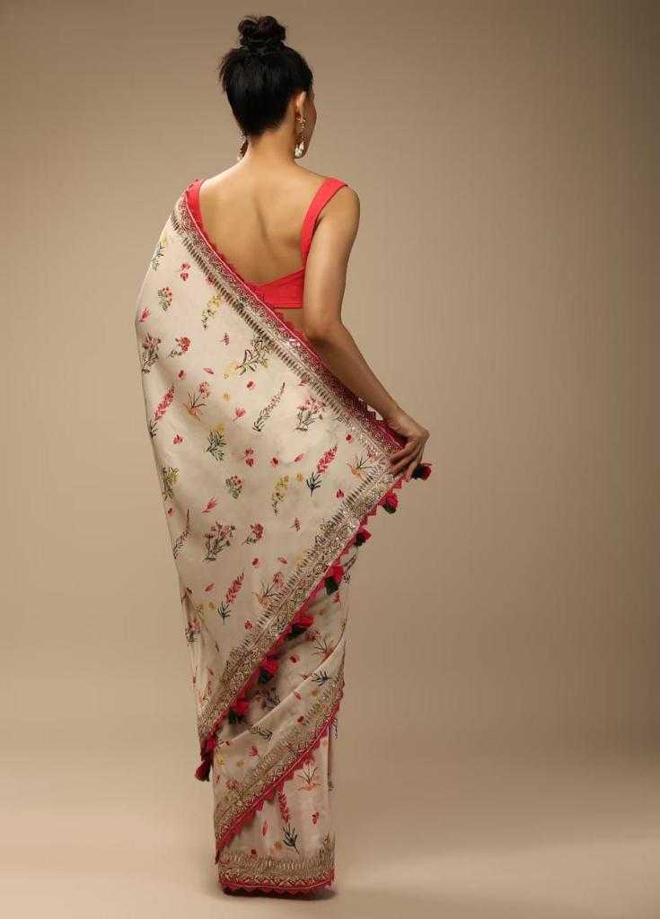 Ynf soft chinon RIN151 5283 Sarees Wholesale Fancy Sarees Printed Sarees Floral Sarees Manufacturer