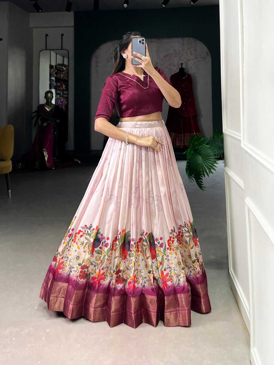 Ynf Soft Cotton Silk KESH136 1128 Lehengas Wholesale Silk Lehenga Printed Lehenga Zari Work Lehenga Manufacturer