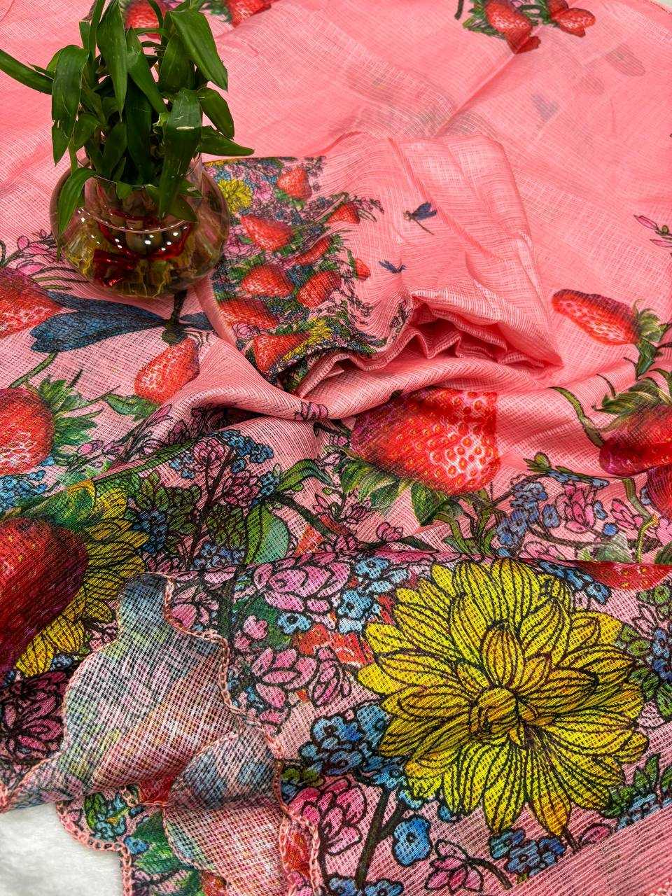 Ynf Soft Kota RIN124 Kota~ Kota Strawberry Sarees Wedding Collections Festive Collections Wholesale Fancy Sarees Printed Sarees Kota Doria Sarees Manufacturer