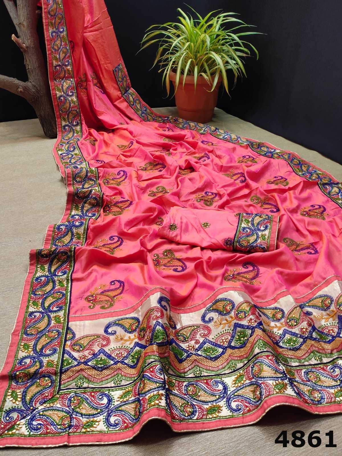 Ynf Soft Silk KESH114 4861 Silk Sarees Wholesale Soft Silk Sarees Embroidered Silk Sarees Silk Sarees With Stone Work Manufacturer