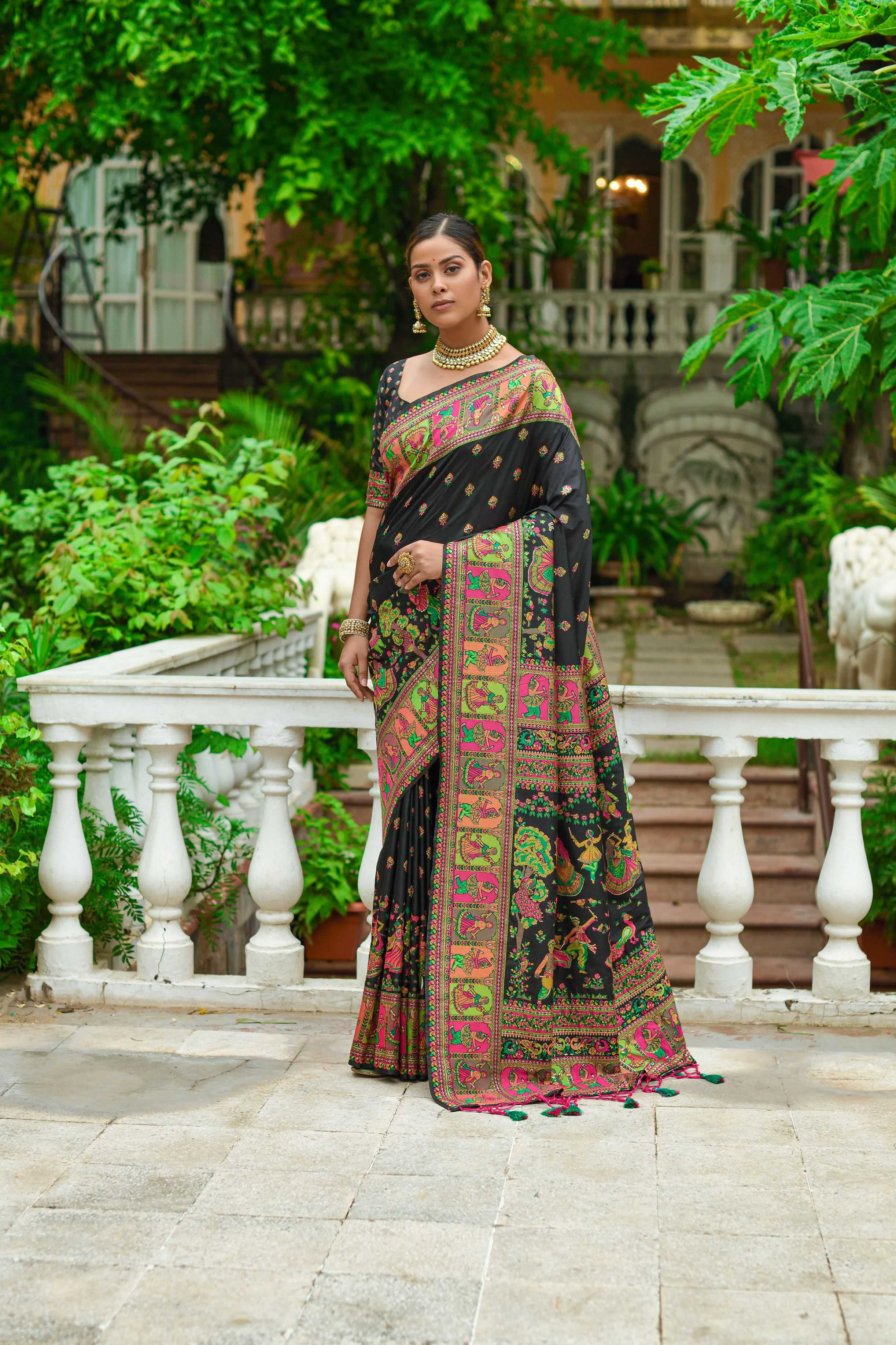 Ynf Soft Silk KESH165 KASHMIRI DIVYA Silk Sarees Wholesale Soft Silk Sarees Party Wear Silk Sarees Designer Silk Sarees Manufacturer