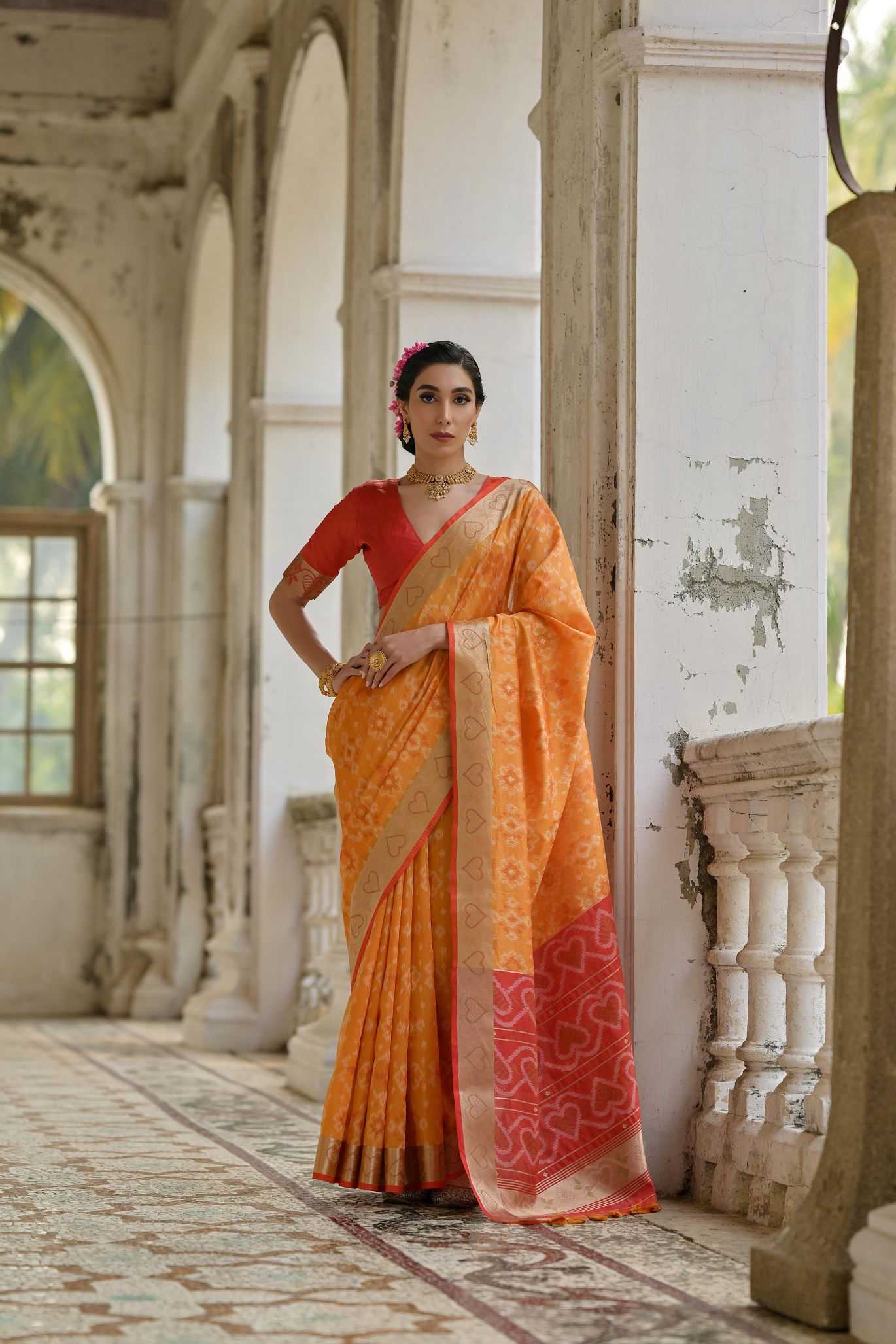 Ynf Soft Silk KESH165 SUNDARI IKKAT Silk Sarees Wholesale Soft Silk Sarees Ikkat Silk Sarees Zari Border Silk Sarees Manufacturer