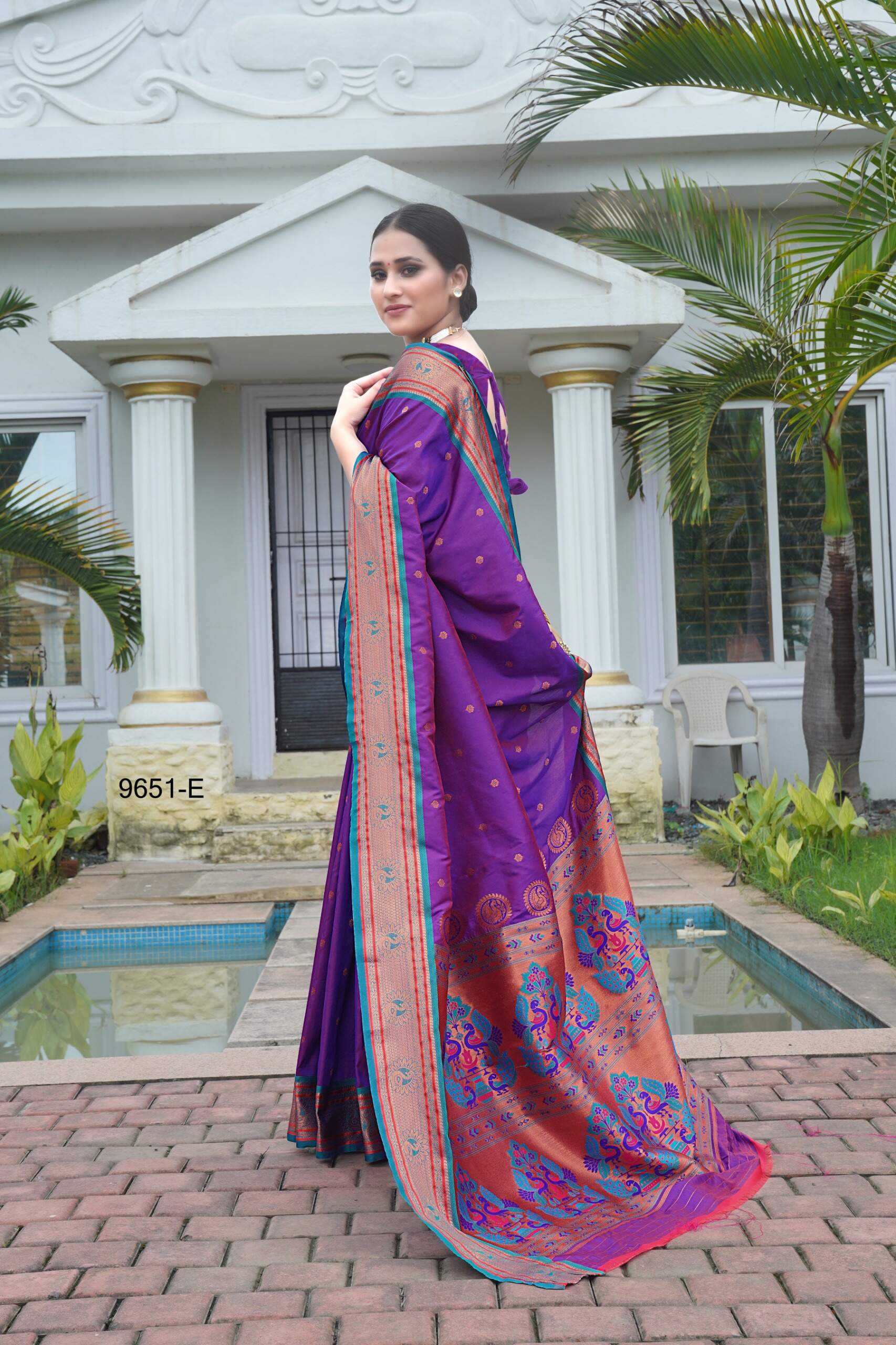 Ynf Soft Silk KESH362 Pushpa Paithani Silk Sarees Wholesale Paithani Sarees Soft Silk Sarees Zari Border Silk Sarees Manufacturer