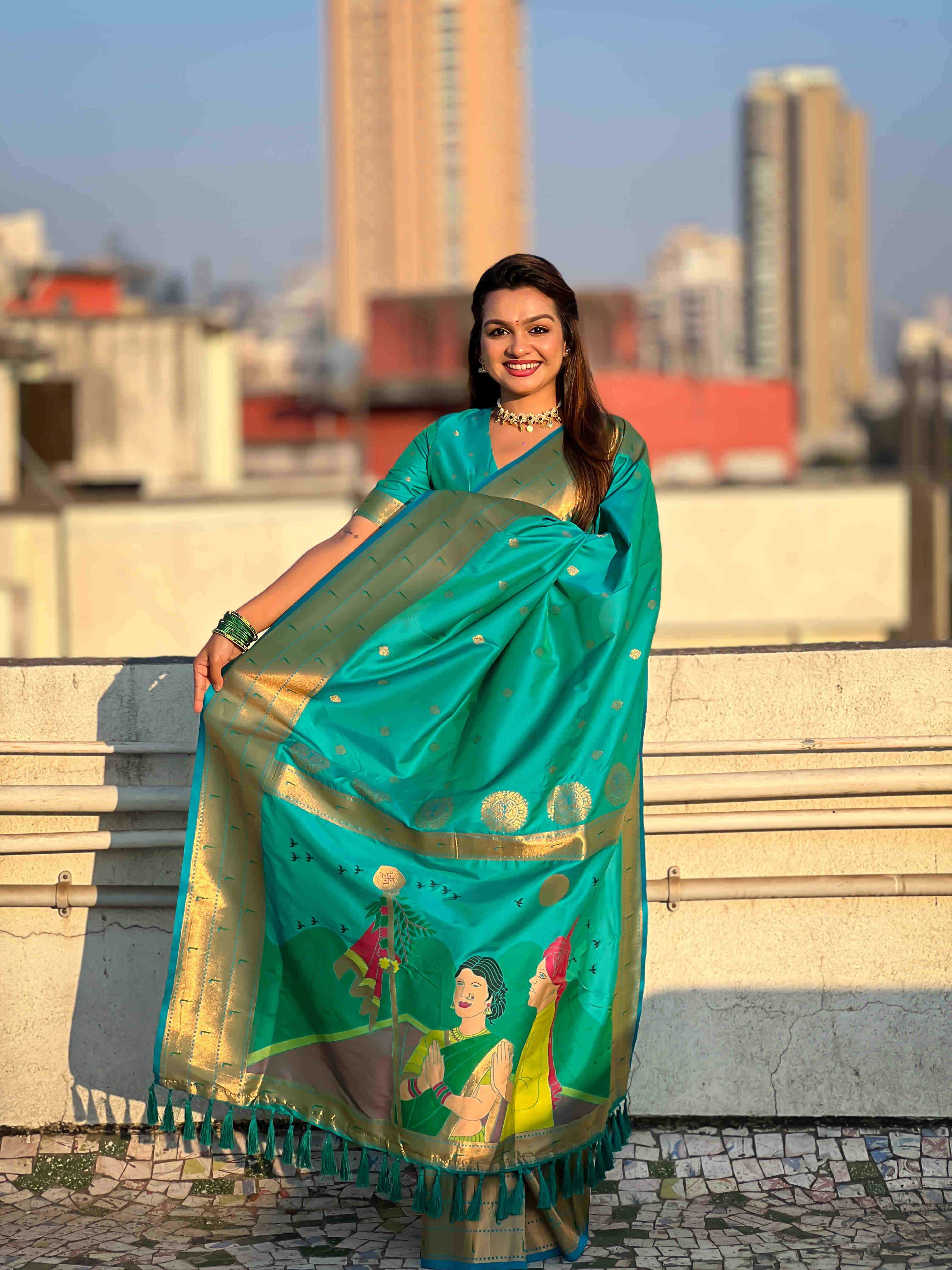 Ynf Soft Silk RIN116 GUDI PADWA Silk Sarees Wedding Collections Festive Collections Wholesale Paithani Sarees Soft Silk Sarees Designer Silk Sarees Manufacturer