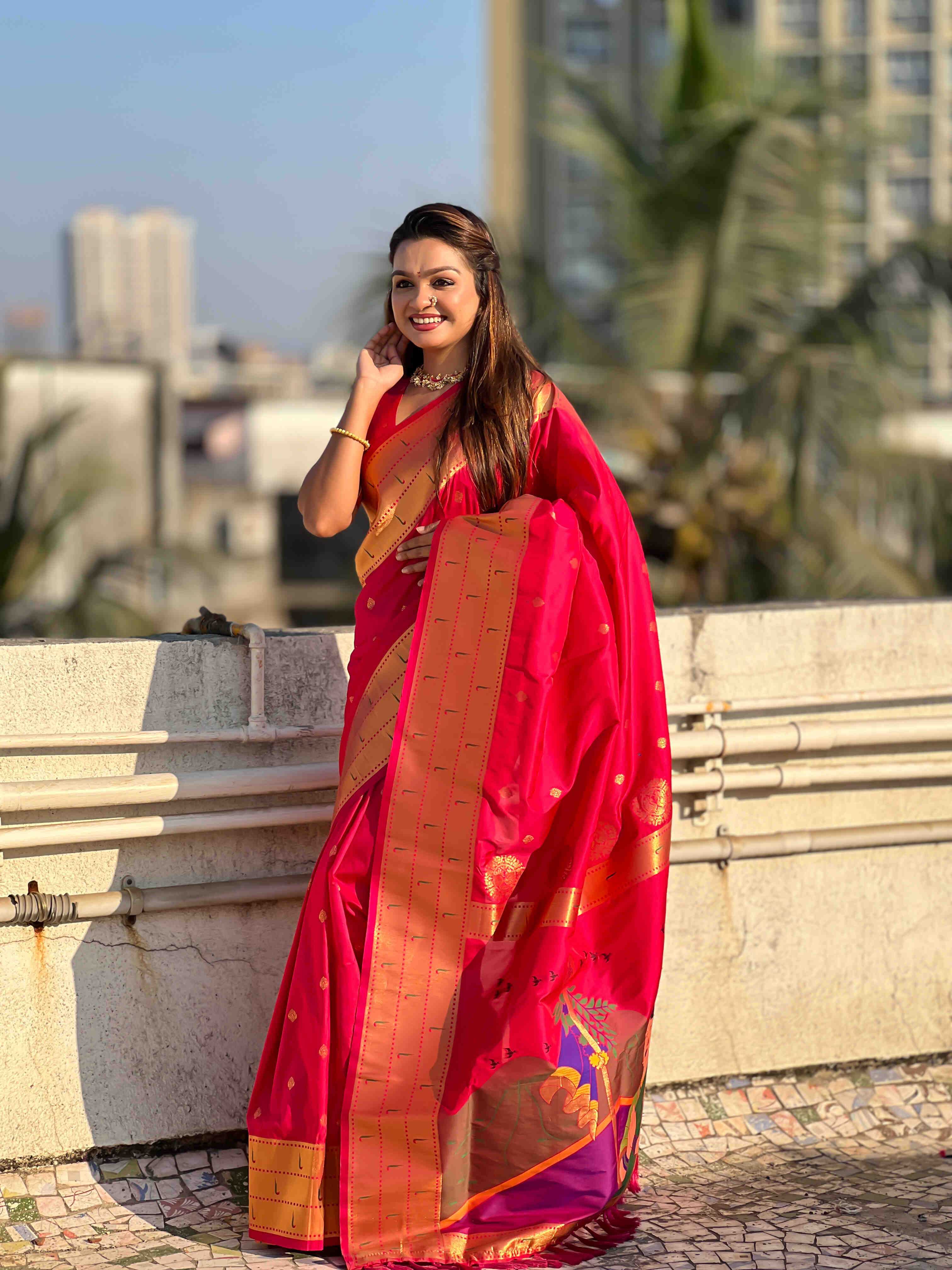 Ynf Soft Silk RIN116 GUDI PADWA Silk Sarees Wedding Collections Festive Collections Wholesale Paithani Sarees Soft Silk Sarees Designer Silk Sarees Manufacturer