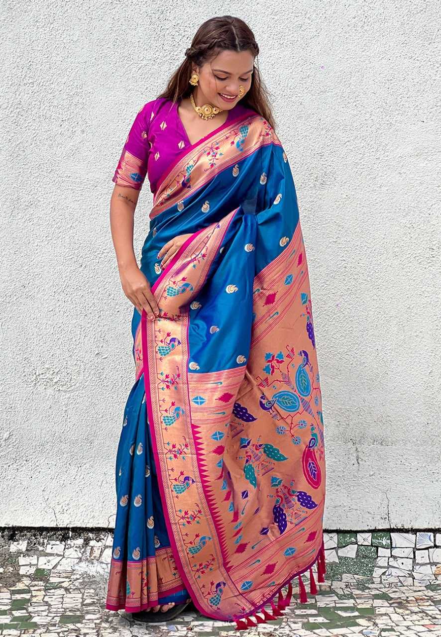 Ynf Soft Silk RIN116 REW76 Silk Sarees Wholesale Paithani Sarees Soft Silk Sarees Brocade Sarees Manufacturer