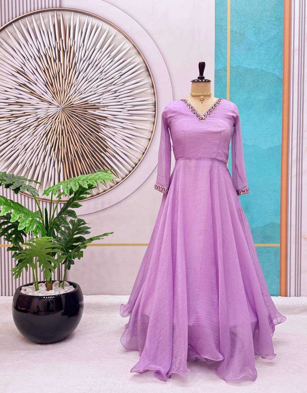 Ynf Soft Vichitra KESH367 187 Gowns Festive Collections Wholesale Fancy Gowns Party Gowns Long Gowns Manufacturer