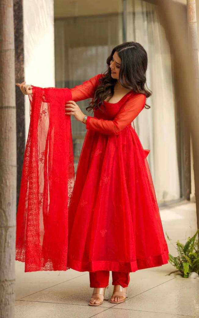 Ynf Tabby Silk KESH147 246 Gowns Wholesale Embroidery Gowns Silk Gowns Gown With Dupatta Manufacturer