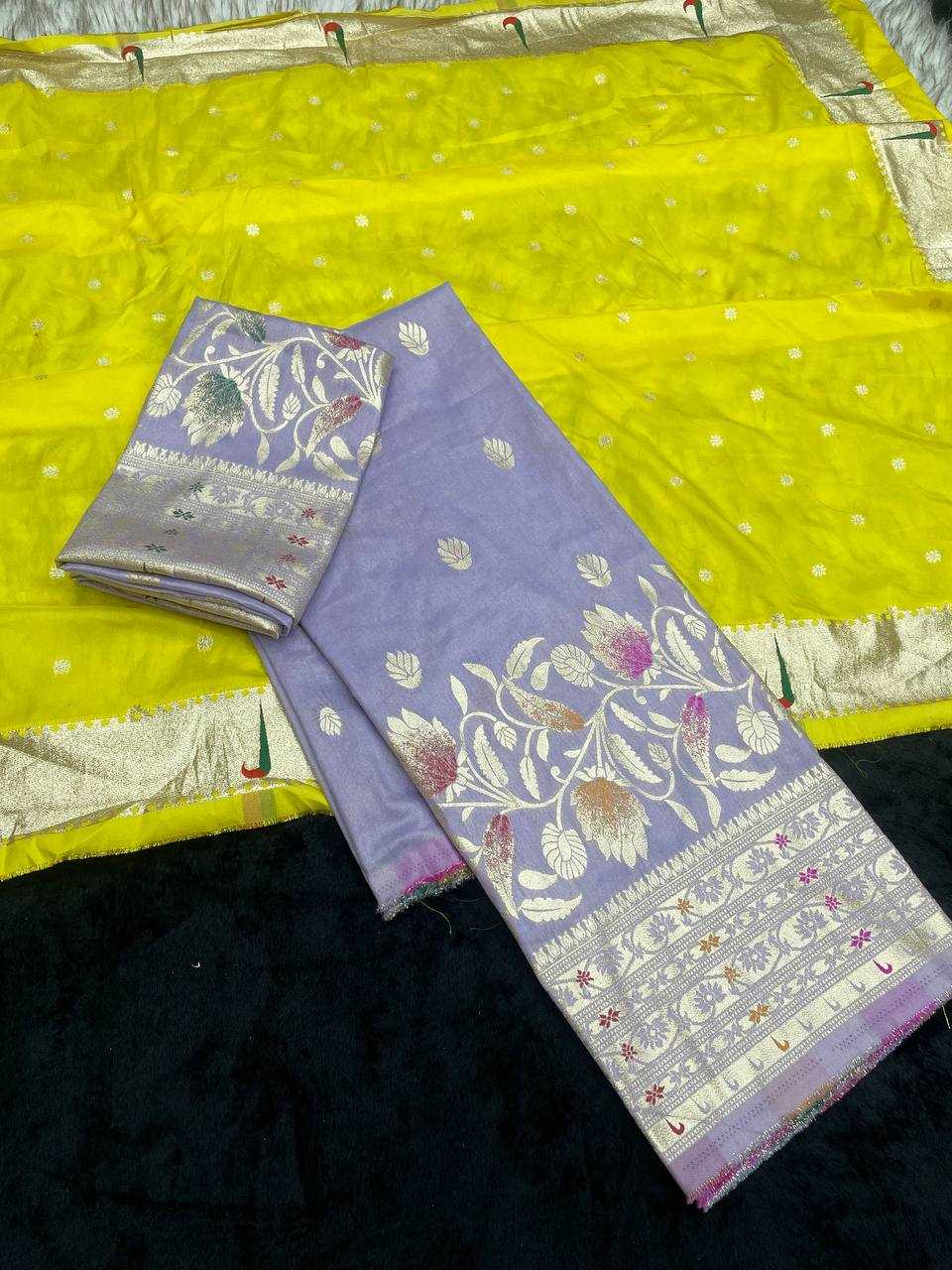 Ynf Tissue RIN124 Tissue Paithani Half saree Sarees Diwali Collections Festive Collections Wholesale Half Sarees Jacquard Saree Festive Sarees Manufacturer