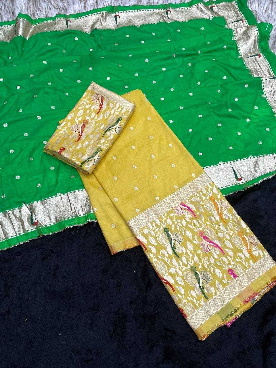 Ynf Tissue RIN124 Tissue Paithani Half saree Sarees Diwali Collections Festive Collections Wholesale Half Sarees Jacquard Saree Festive Sarees Manufacturer